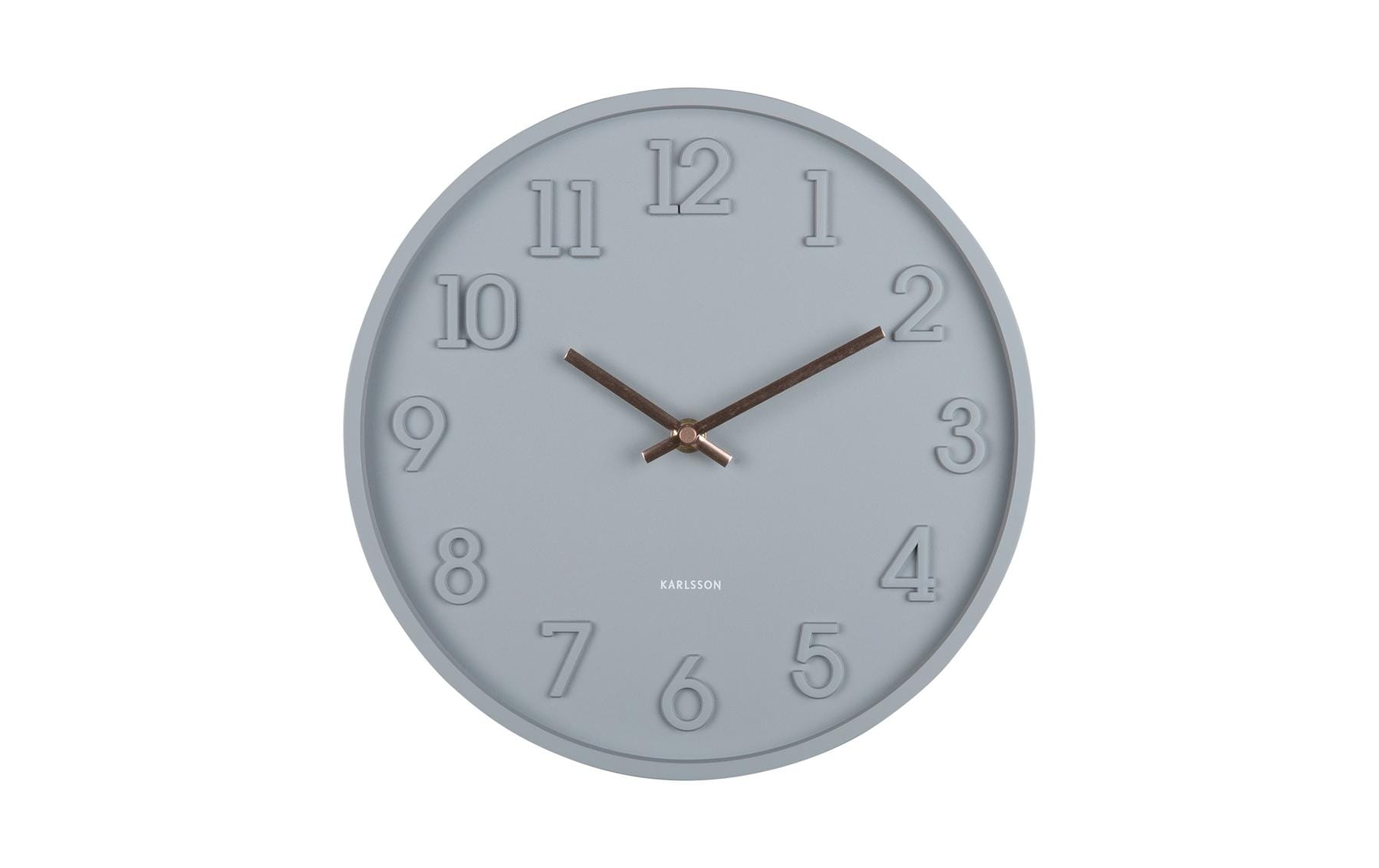 Karlsson Wanduhr Calma – Ø 30 cm, dunkelgrau, Kunststoff