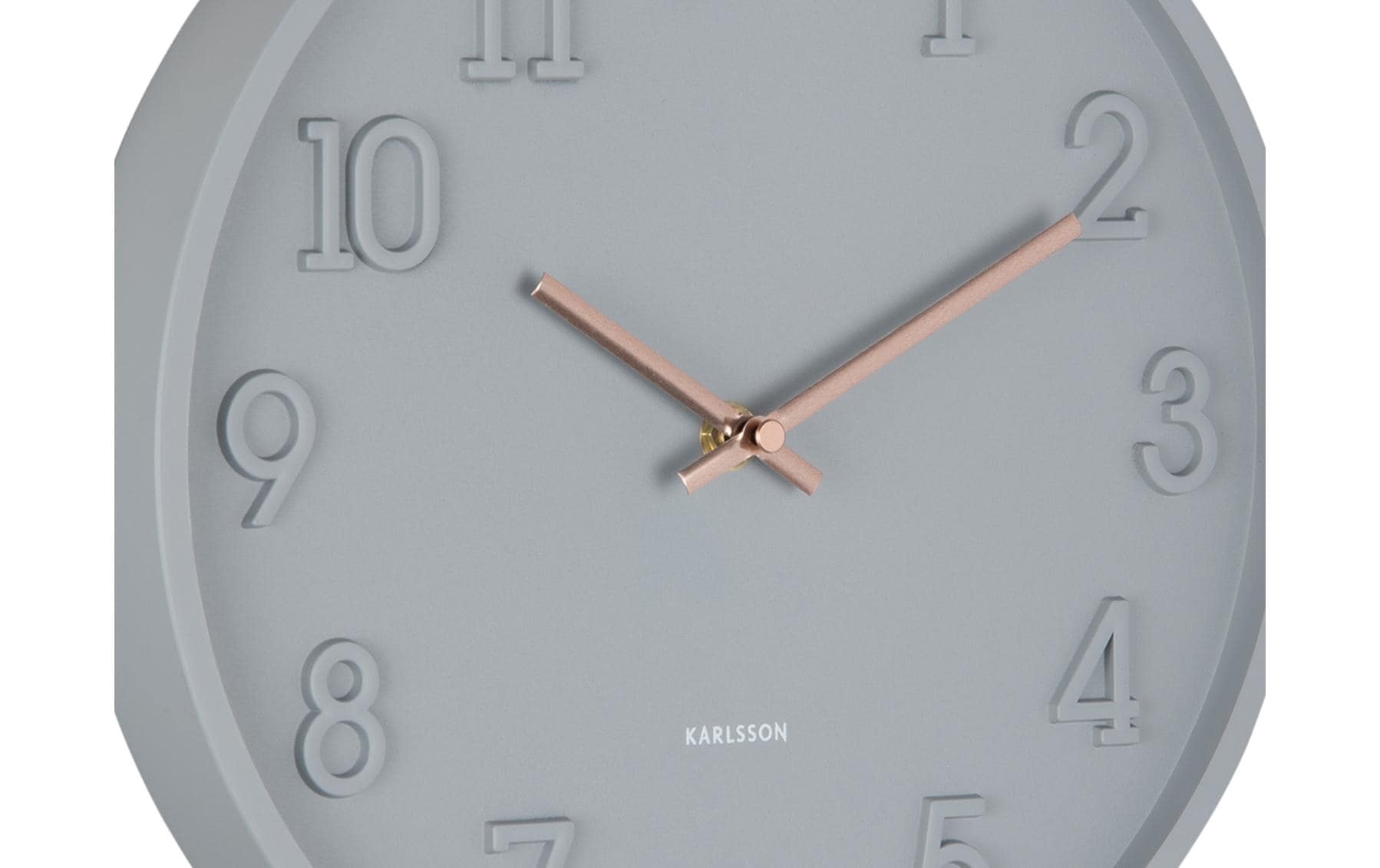 Karlsson Wanduhr Calma – Ø 30 cm, dunkelgrau, Kunststoff