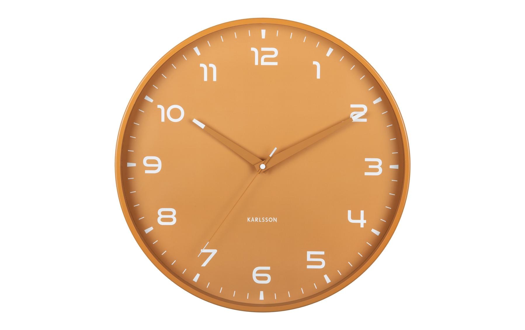 Karlsson Wanduhr Orgullo, Gelb, Aluminium