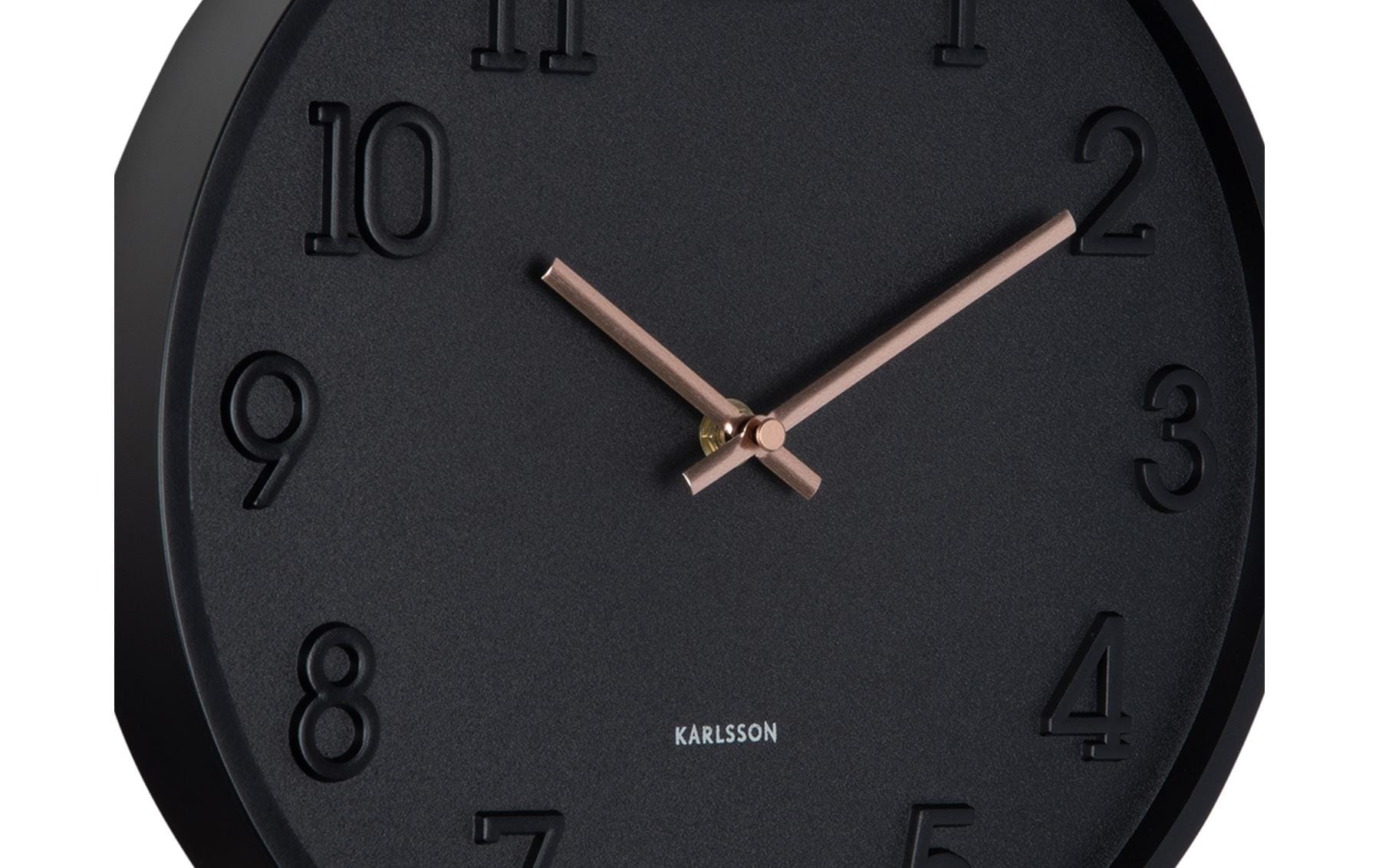Karlsson Wanduhr Calma – Ø 30 cm, schwarz, Kunststoff
