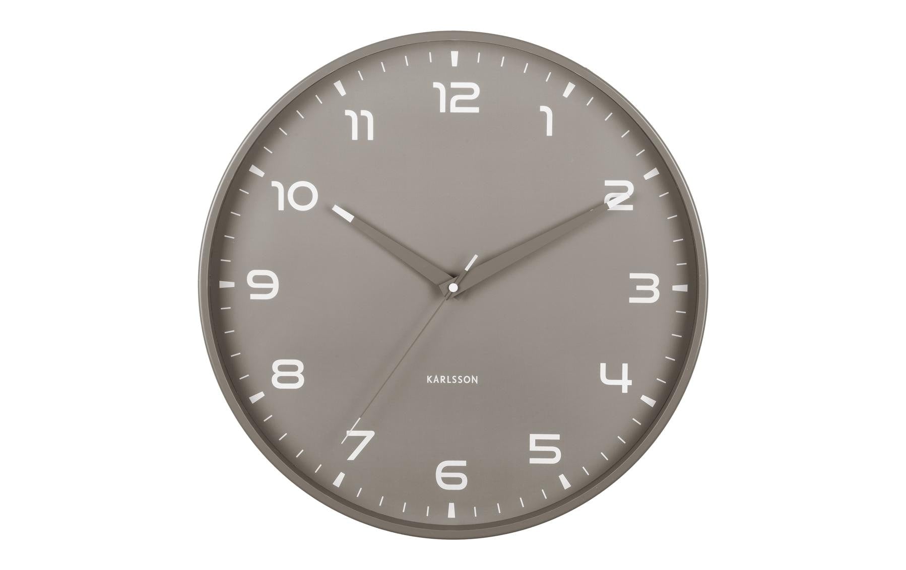 Karlsson Wanduhr Orgullo, grau, Aluminium