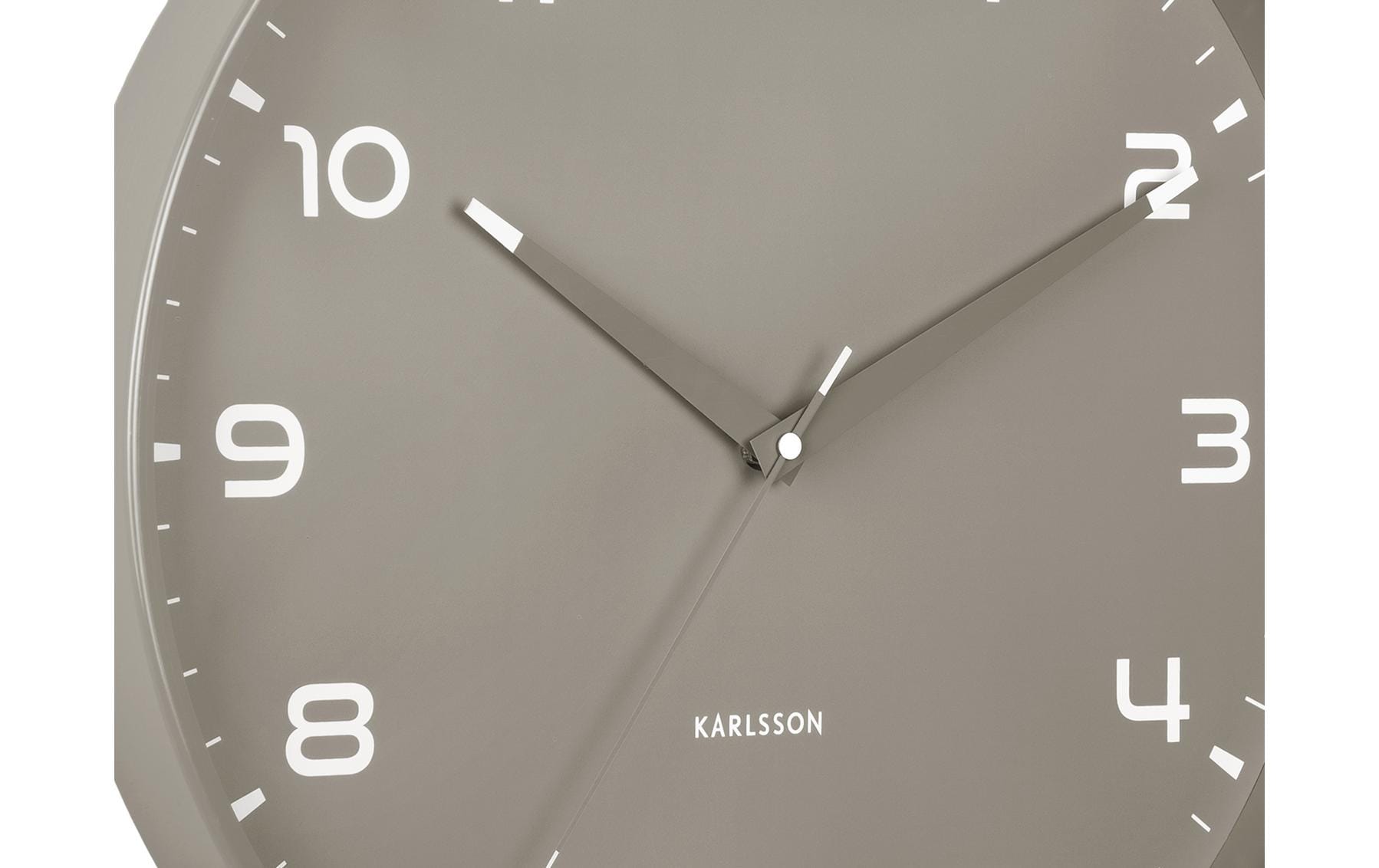 Karlsson Wanduhr Orgullo, grau, Aluminium