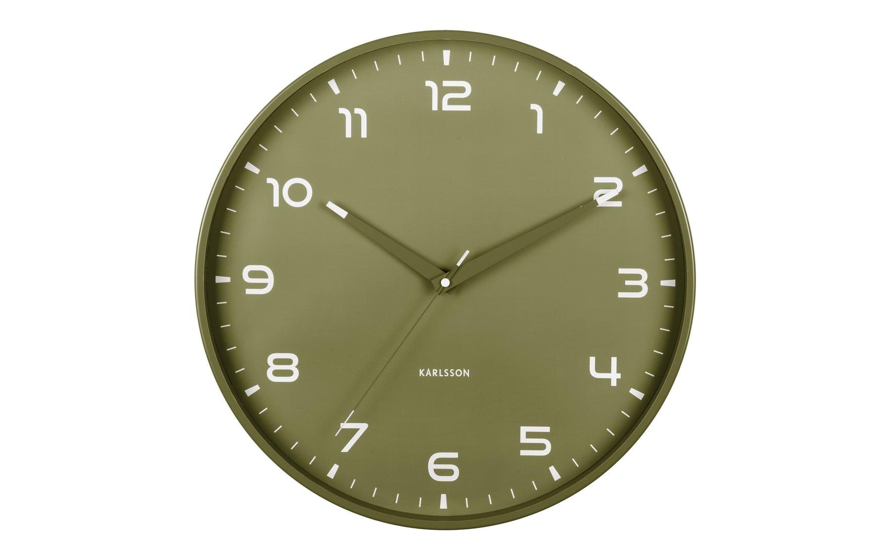 Karlsson Wanduhr Orgullo – Grün, Aluminium