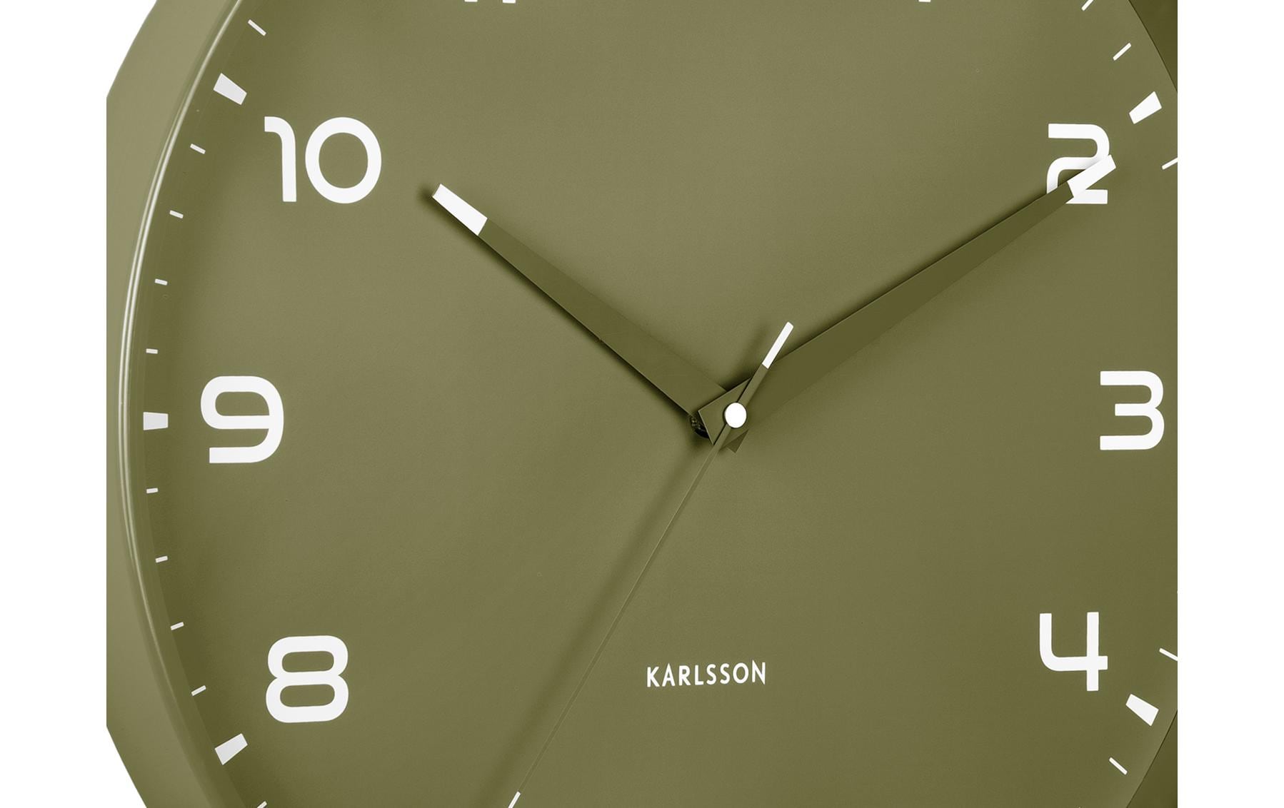 Karlsson Wanduhr Orgullo – Grün, Aluminium