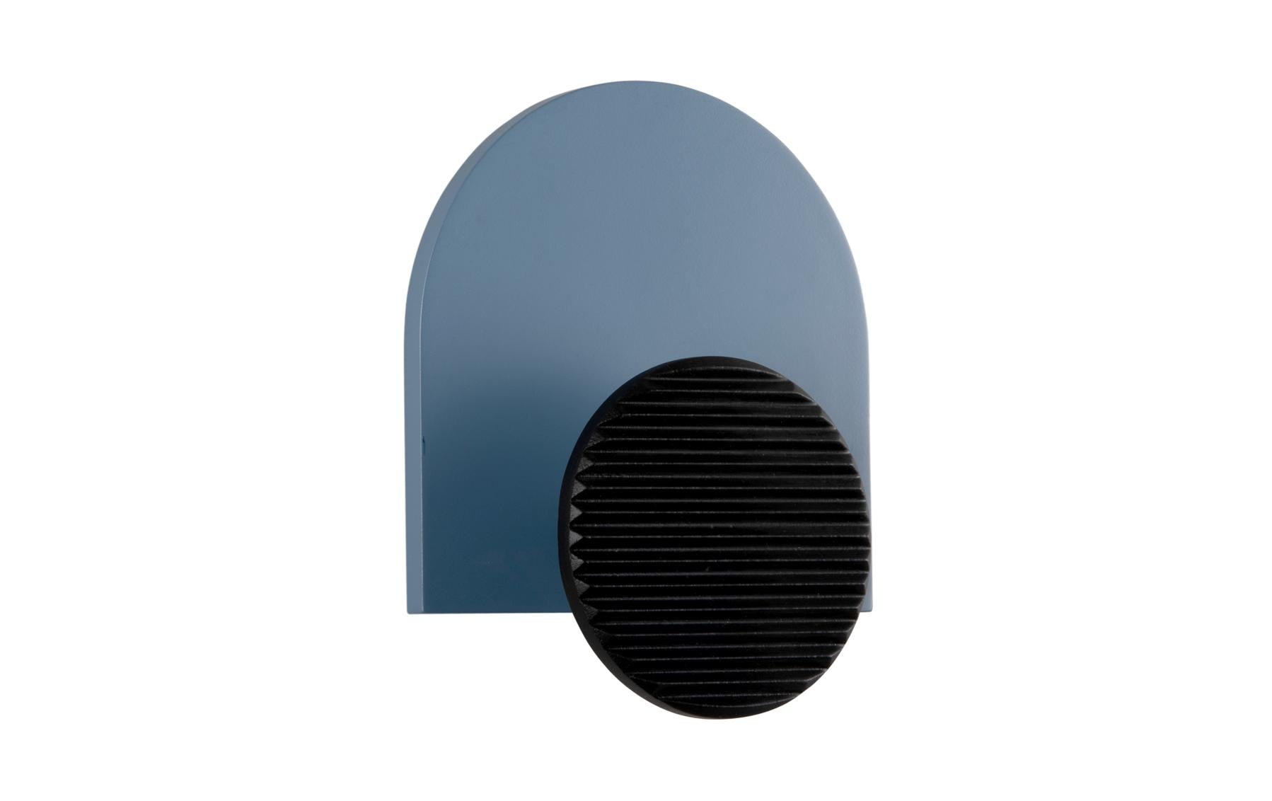 present time PT4277BL Single Knob Haken – MDF – blau/schwarz – 45 × 180 mm