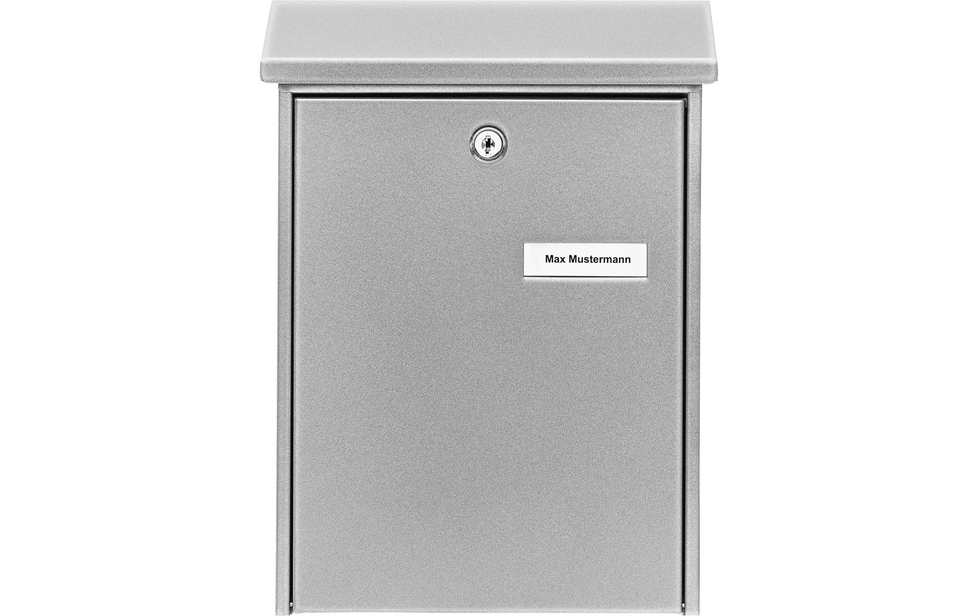 BURG-WÄCHTER Daily 5861 SI Briefkasten – Stahl – Silber – verschliessbar, 2 Schlüssel – 225 × 305 × 75 mm