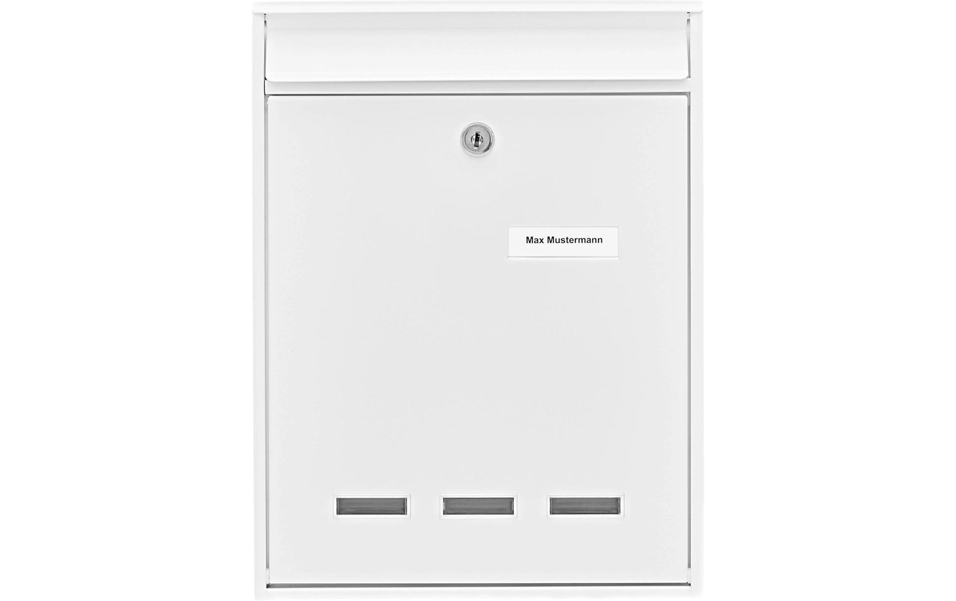 BURG-WÄCHTER Briefkasten – Stahl, weiss, 25,5 × 34 × 8,5 cm – 1er-Pack