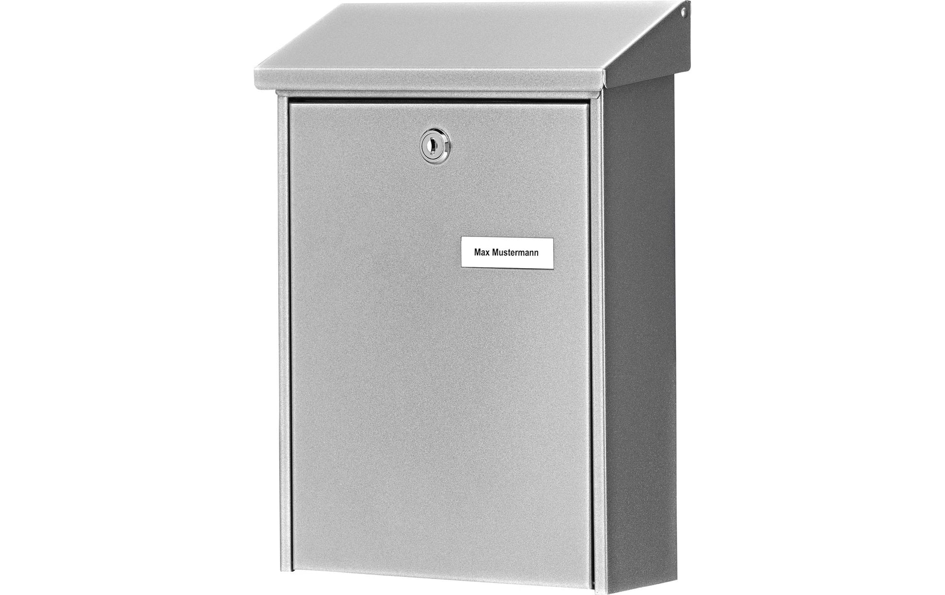 BURG-WÄCHTER Daily 5861 SI Briefkasten – Stahl – Silber – verschliessbar, 2 Schlüssel – 225 × 305 × 75 mm
