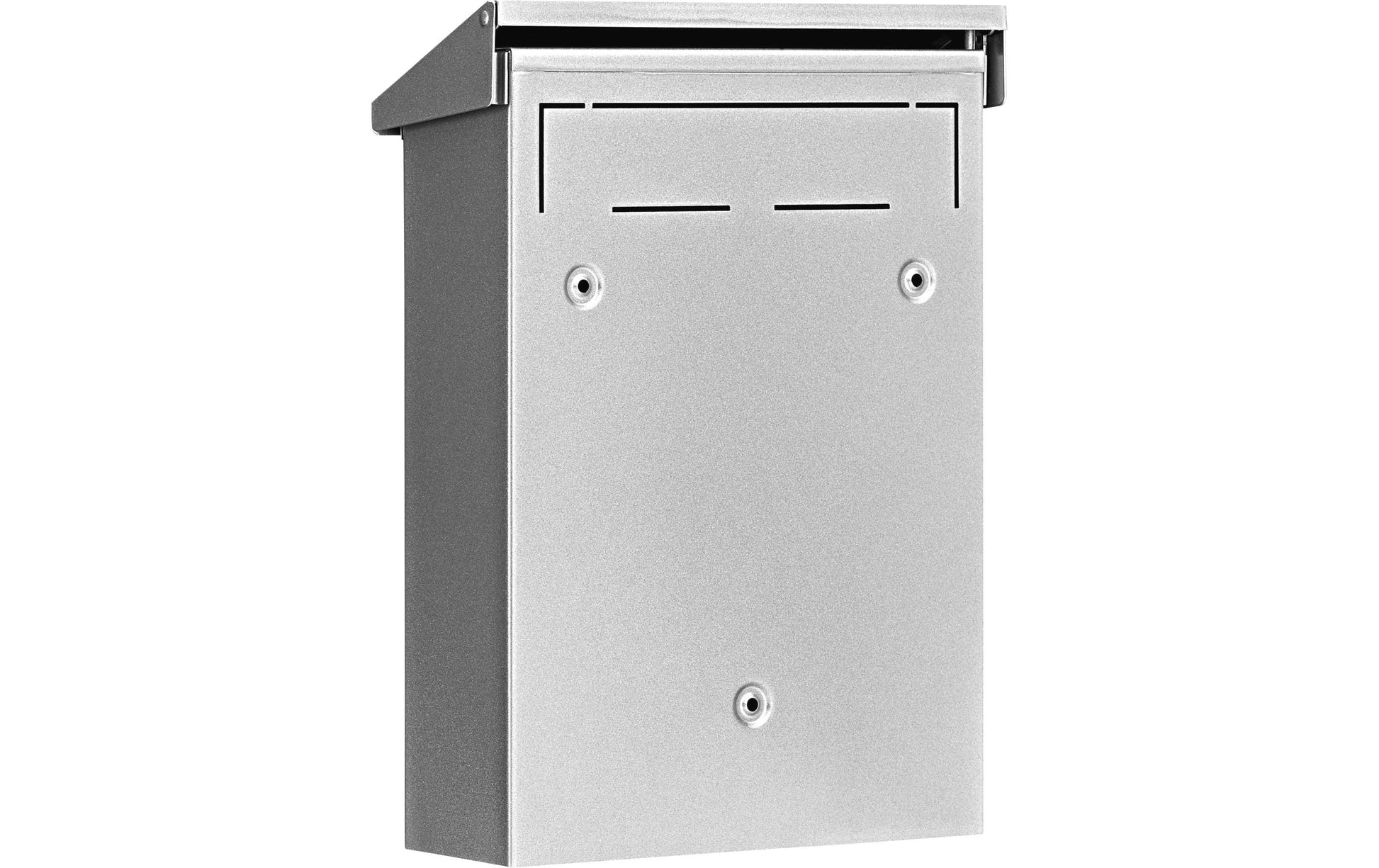 BURG-WÄCHTER Daily 5861 SI Briefkasten – Stahl – Silber – verschliessbar, 2 Schlüssel – 225 × 305 × 75 mm