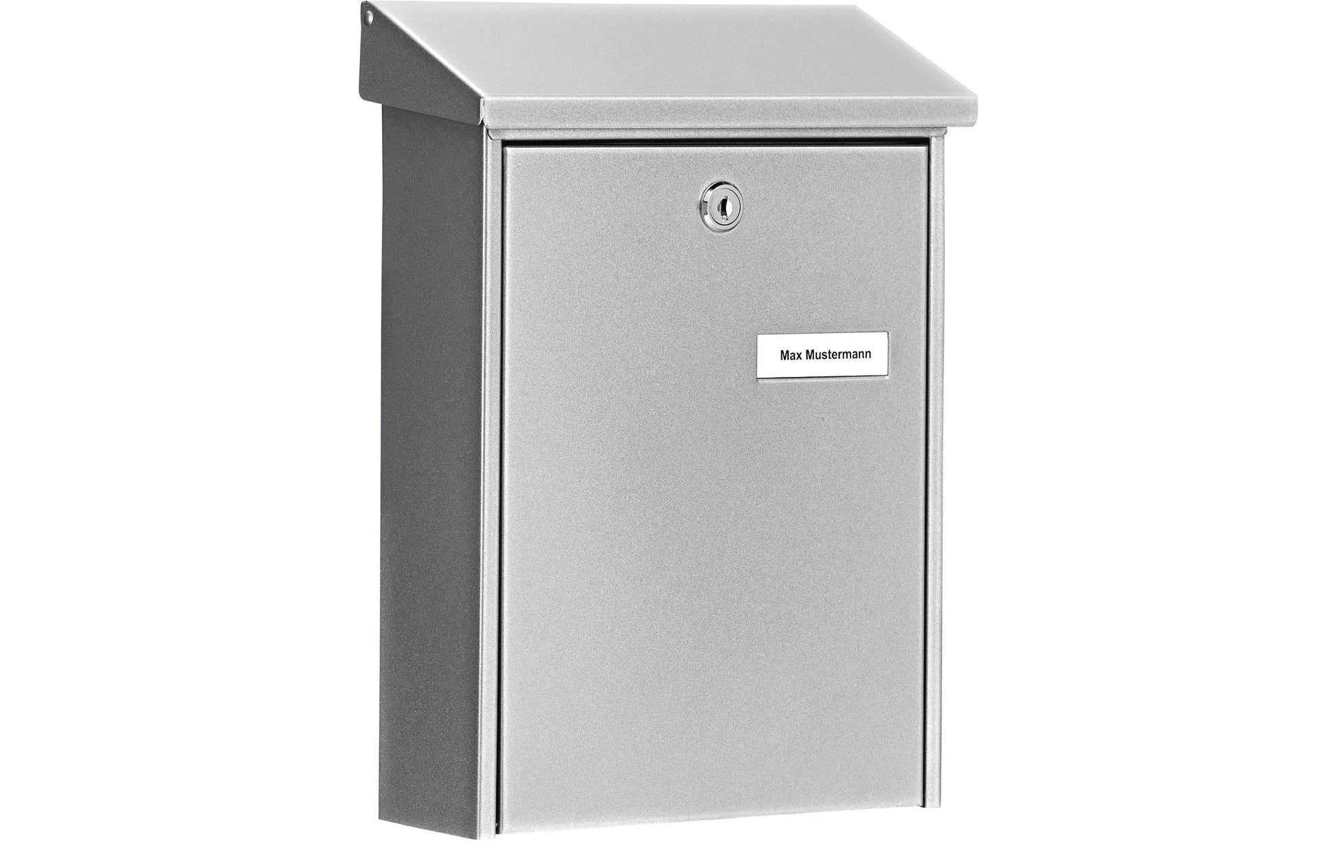BURG-WÄCHTER Daily 5861 SI Briefkasten – Stahl – Silber – verschliessbar, 2 Schlüssel – 225 × 305 × 75 mm