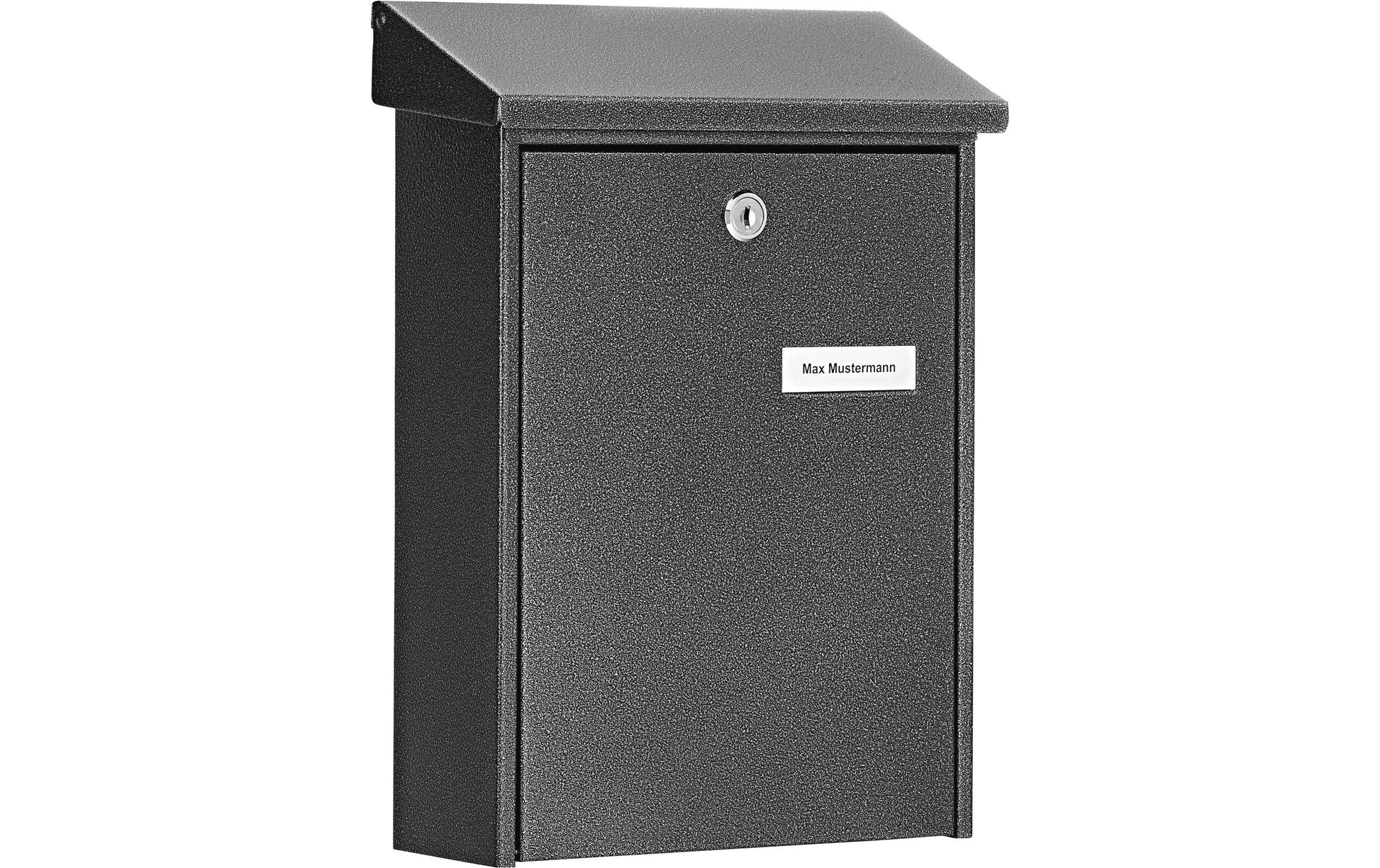 BURG-WÄCHTER Briefkasten – Stahl, grau, 22,5 × 30,5 × 7,5 cm