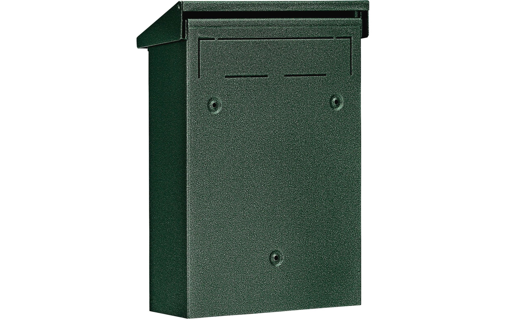 BURG-WÄCHTER Wandmontierter Briefkasten – Stahl, Grün, 22,5 × 7,5 × 30,5 cm