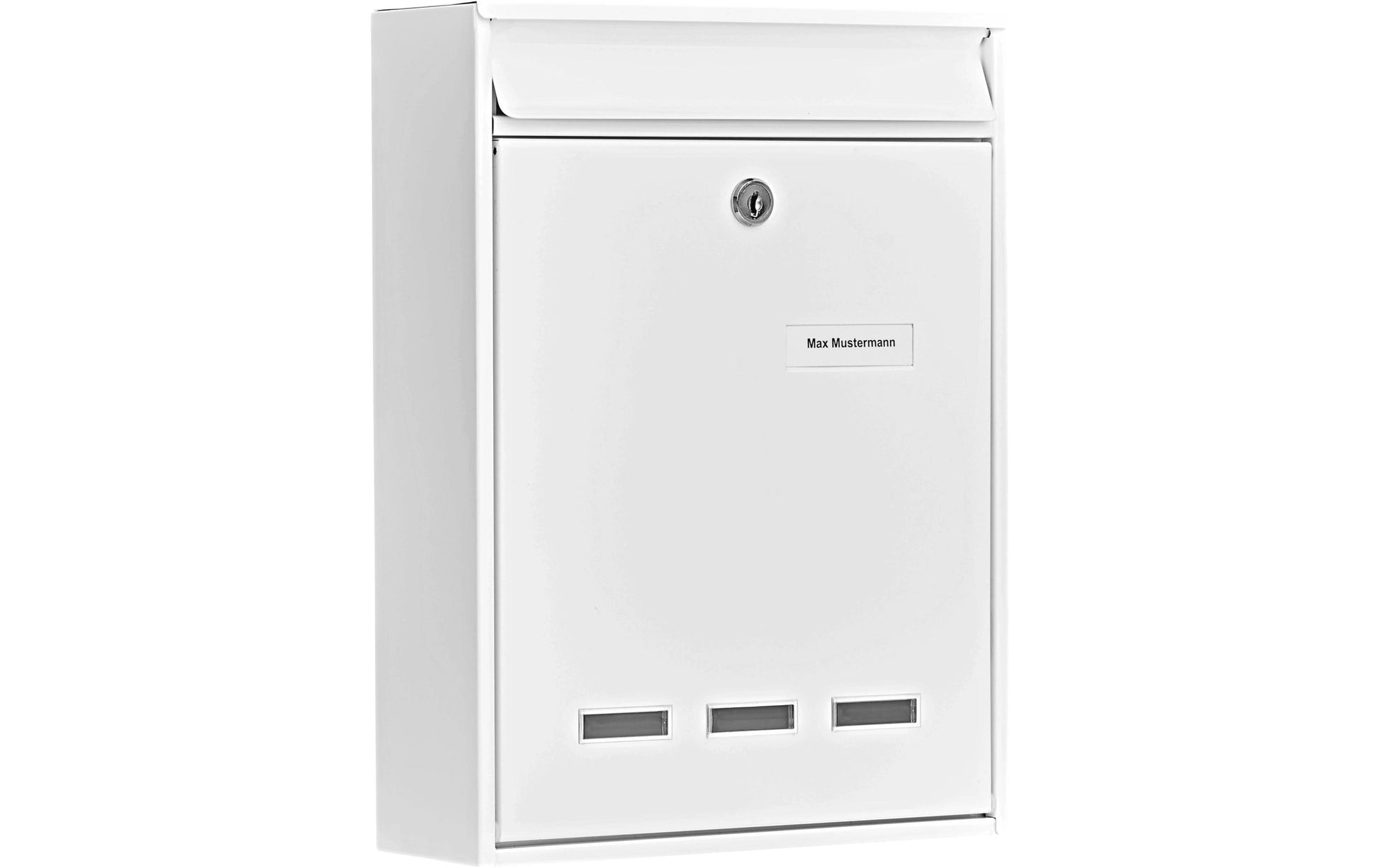 BURG-WÄCHTER Briefkasten – Stahl, weiss, 25,5 × 34 × 8,5 cm – 1er-Pack