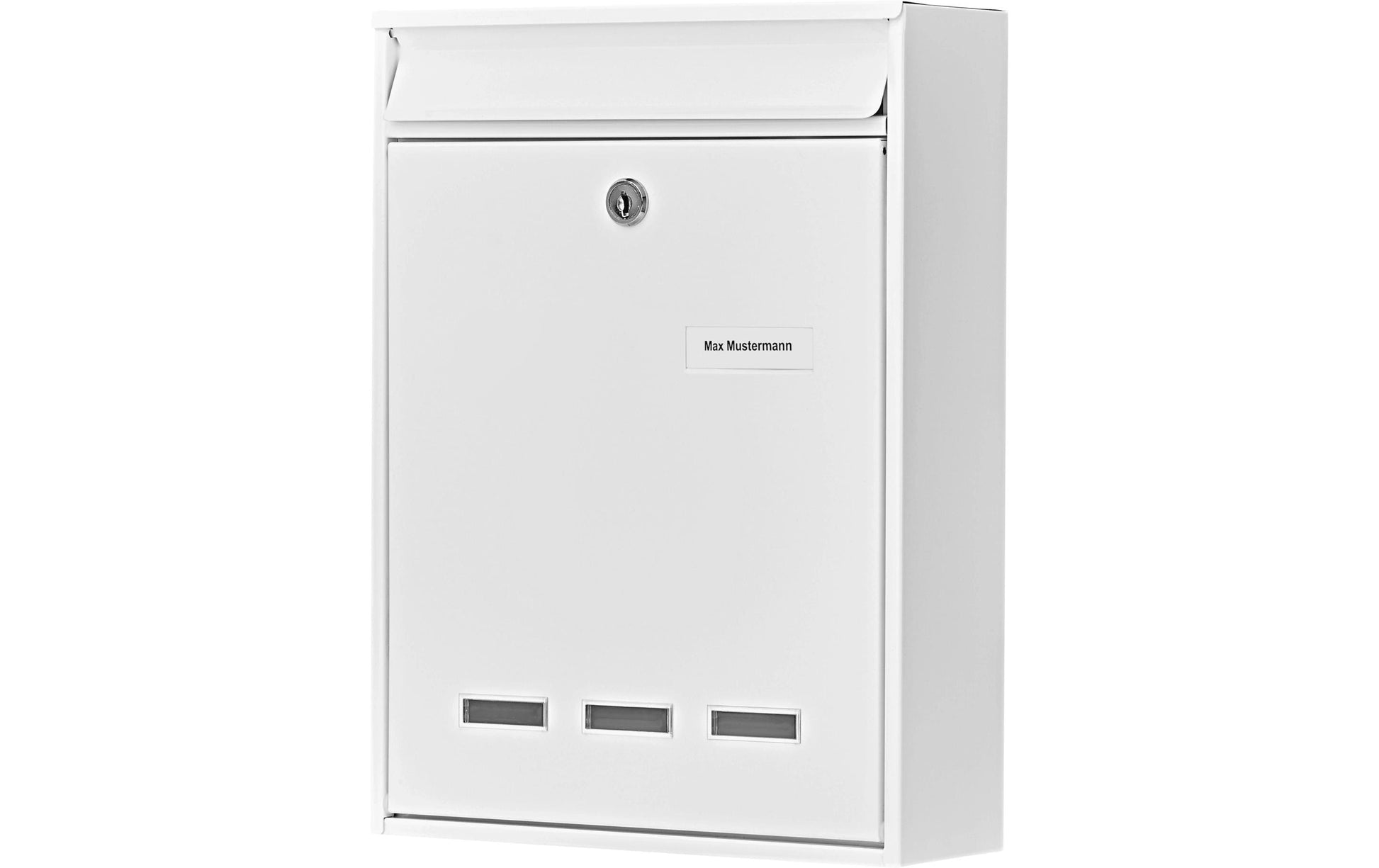 BURG-WÄCHTER Briefkasten – Stahl, weiss, 25,5 × 34 × 8,5 cm – 1er-Pack