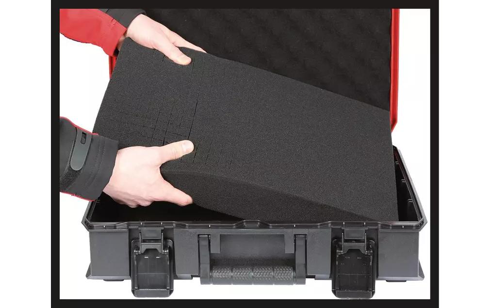 Einhell Systemkoffer – bestückt, mit Rasterschaumstoff, schwarz