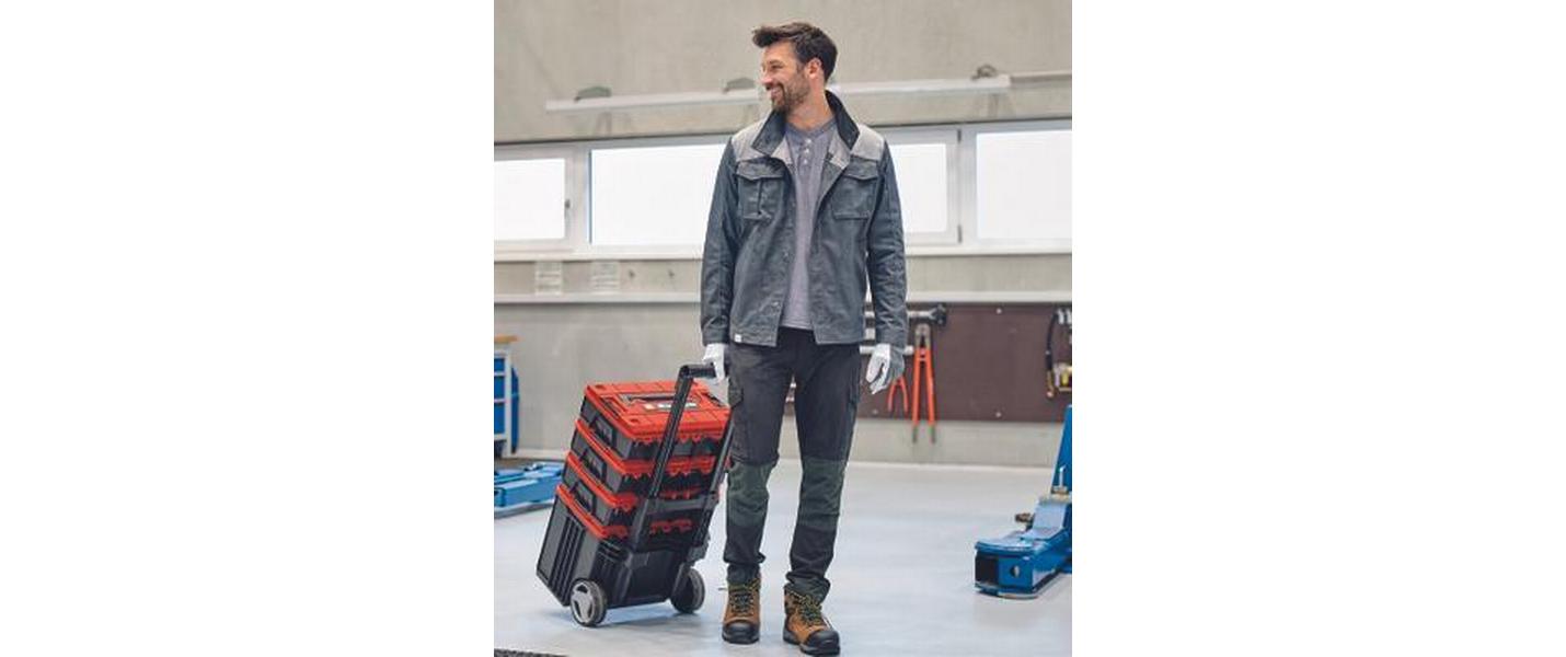 Einhell E-Case Tower Systemkoffer – bestückt, schwarz
