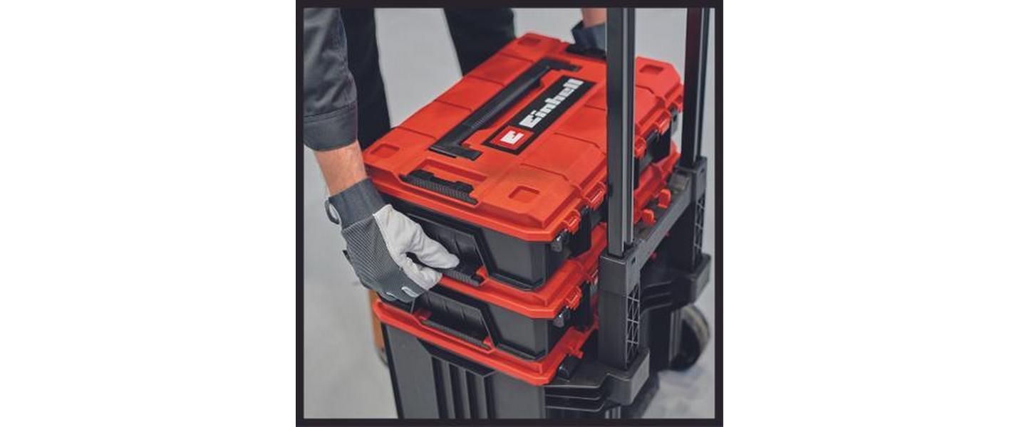 Einhell E-Case Tower Systemkoffer – bestückt, schwarz