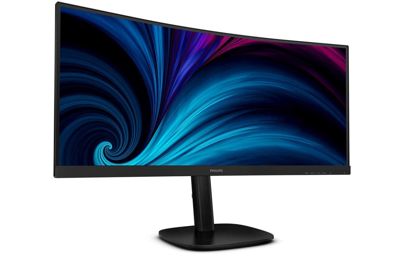 Philips 34B2U3600C/00 – Monitor, 34", VA, 120 Hz, Gebogen, USB-Hub, Adaptive Sync, Lautsprecher, Schwarz