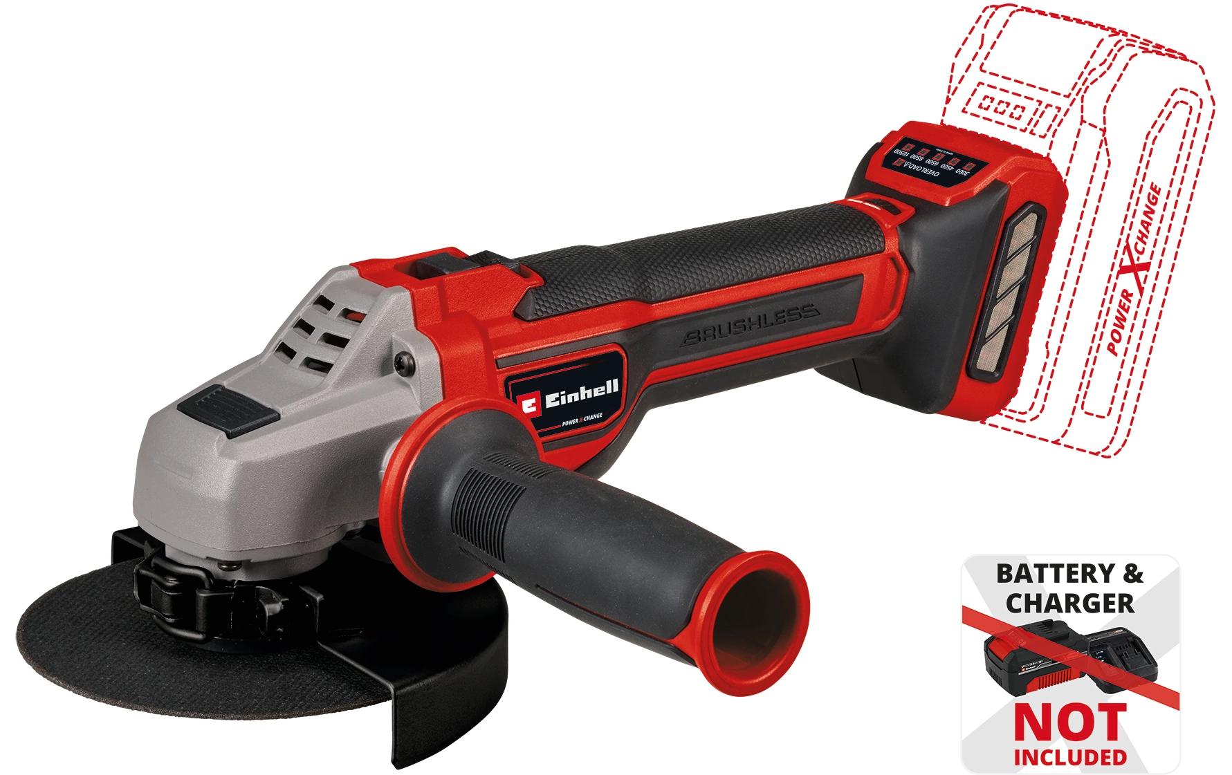 Einhell professional Akku-Winkelschleifer TP-AG 18/125 CE Q Li – 18 V (Power X-Change) – Ø 125 mm – Solo