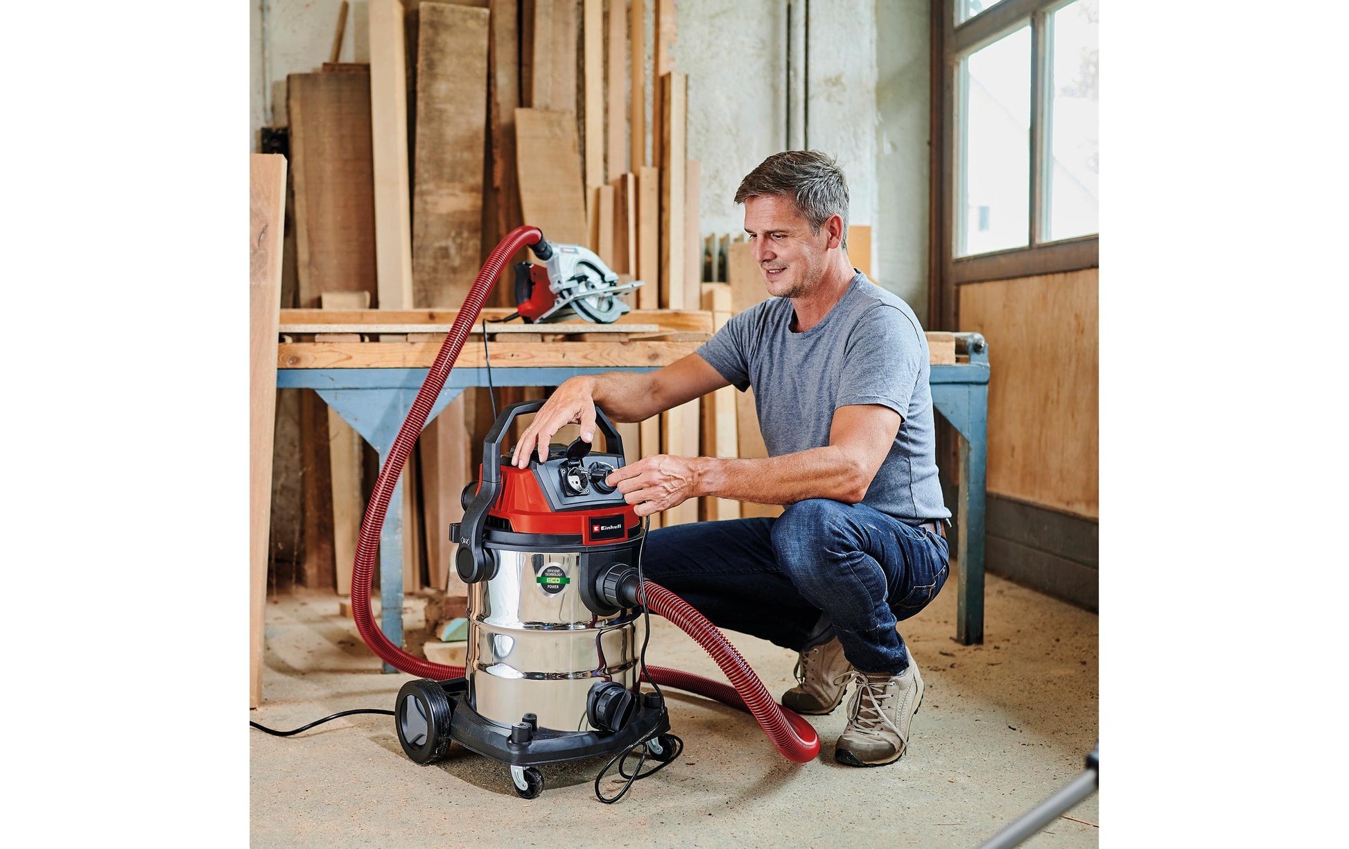 Einhell Absauganlage TE-VC 2025 SACL EX CH – 2-in-1, 1200 W, 25 l, Netzbetrieb