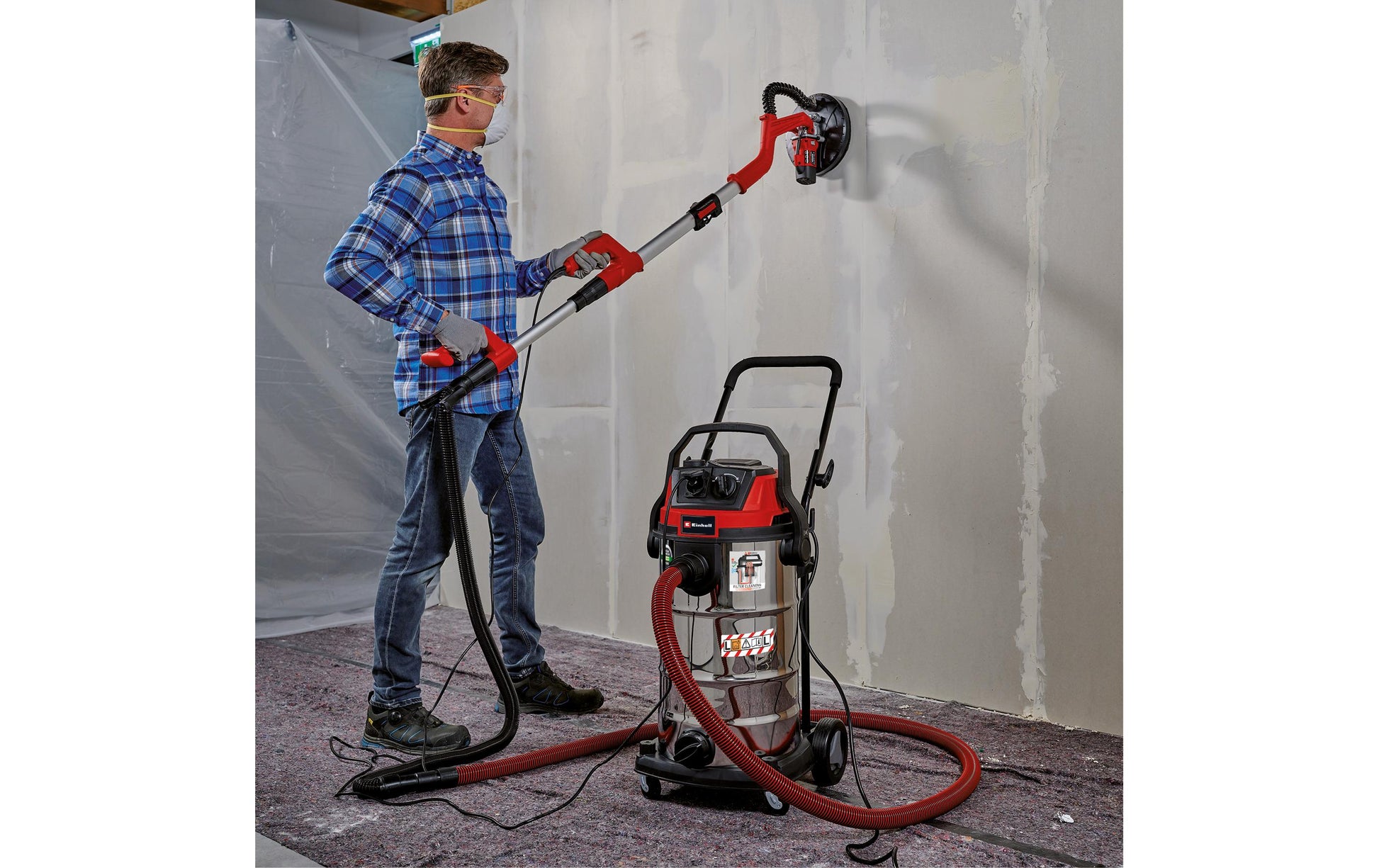 Einhell Nass-Trockensauger TE-VC 2338 SACL EXCH – 2-in-1, 1500 W, 40 l, Netzbetrieb