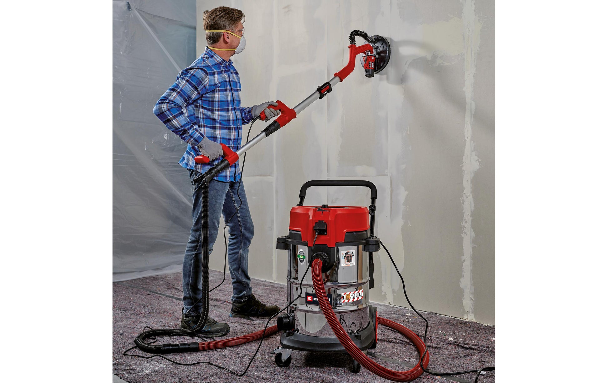Einhell Absauganlage TE-VC 2350 SACL EX CH – 2-in-1, 1600 W, 50 l, Netzbetrieb
