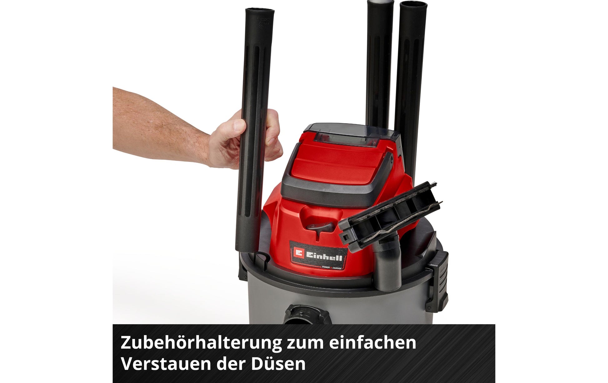Einhell Absauganlage TC-VC 18/15 Li-Solo – 2-in-1, 15 l, Akkubetrieb, Schlauch 1,5 m