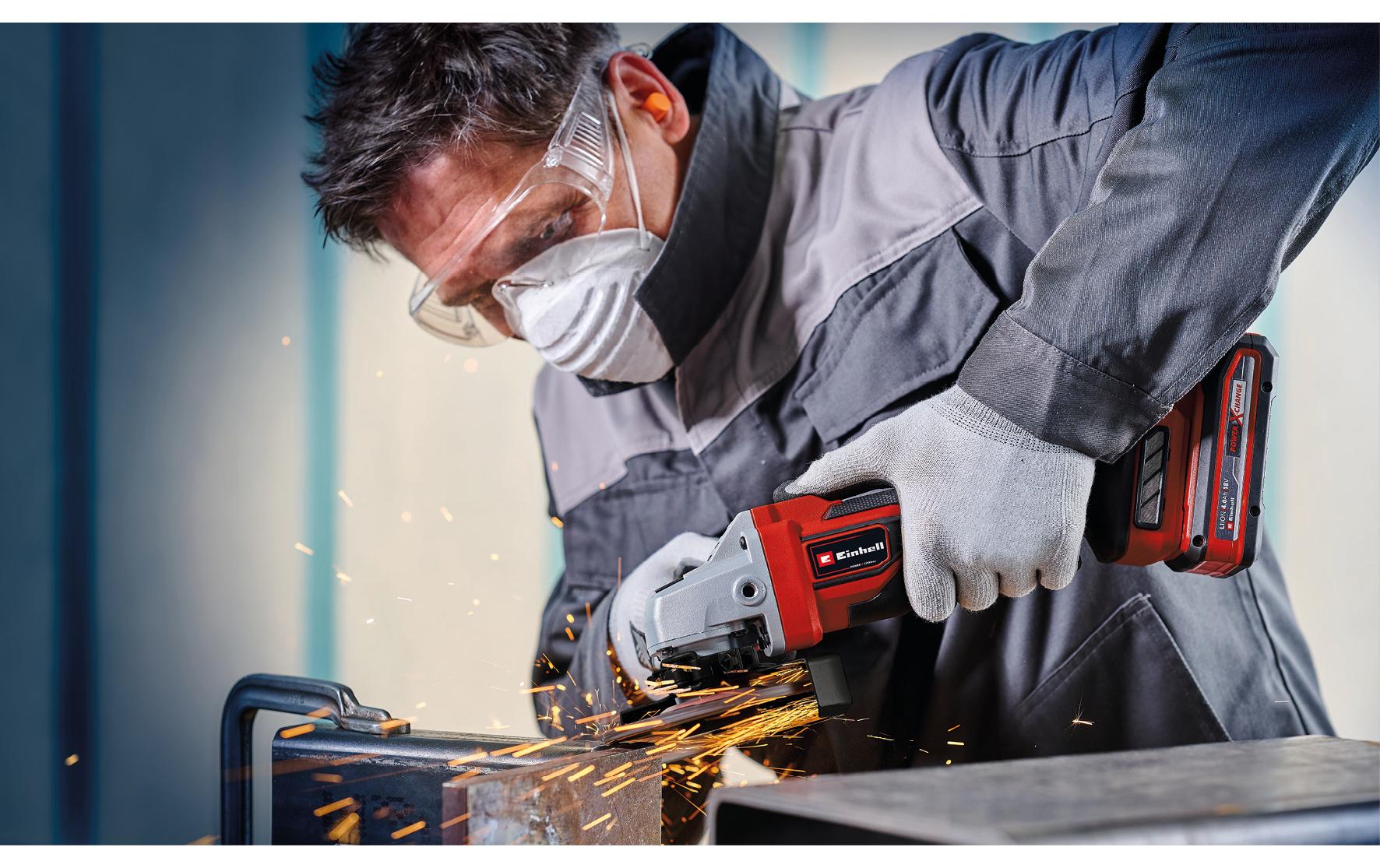 Einhell professional Akku-Winkelschleifer TP-AG 18/125 CE Q Li – 18 V (Power X-Change) – Ø 125 mm – Solo