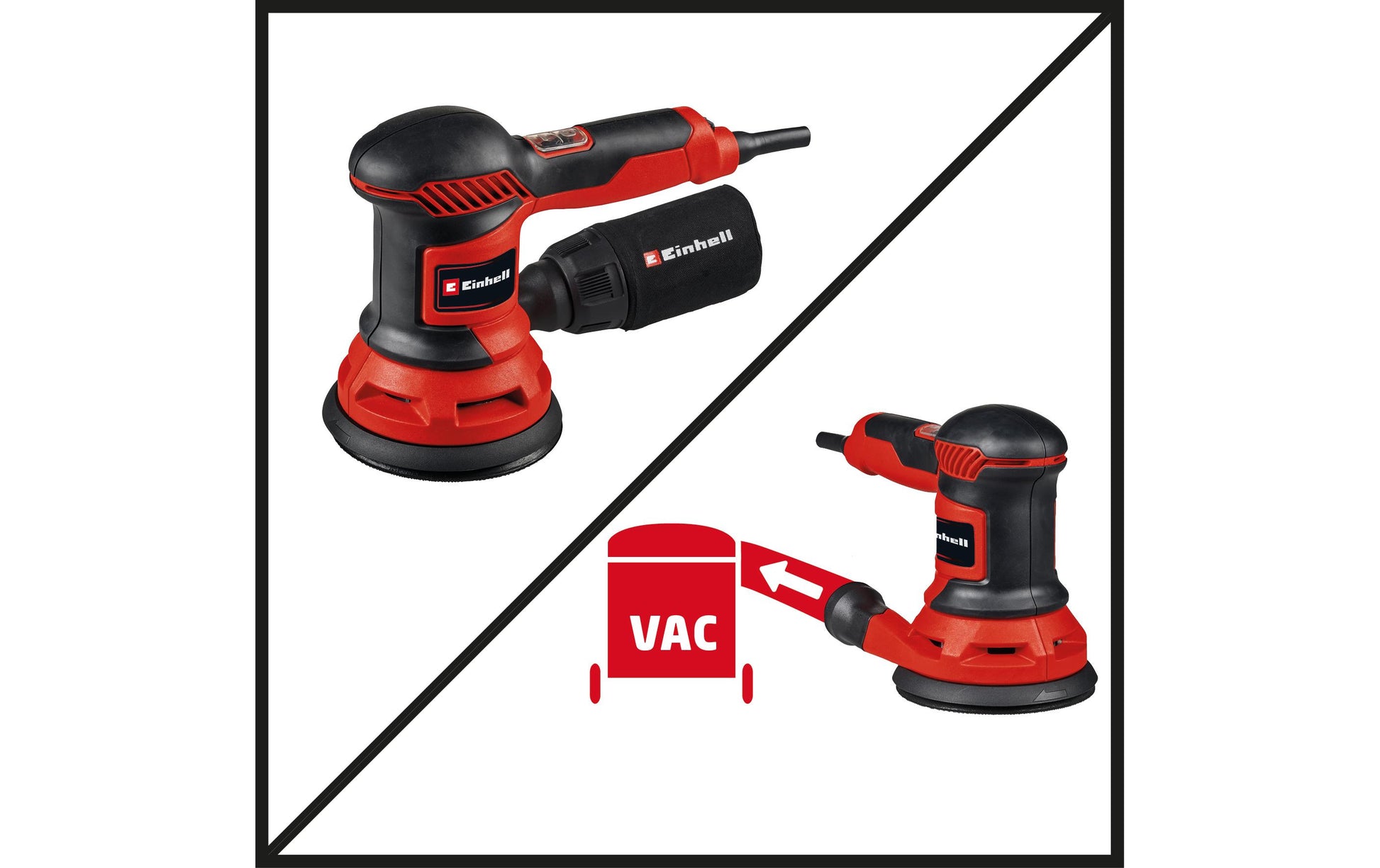 Einhell Exzenterschleifer TC-RS 425 E – Netzbetrieb – Klettverschluss – Staubabsaugung