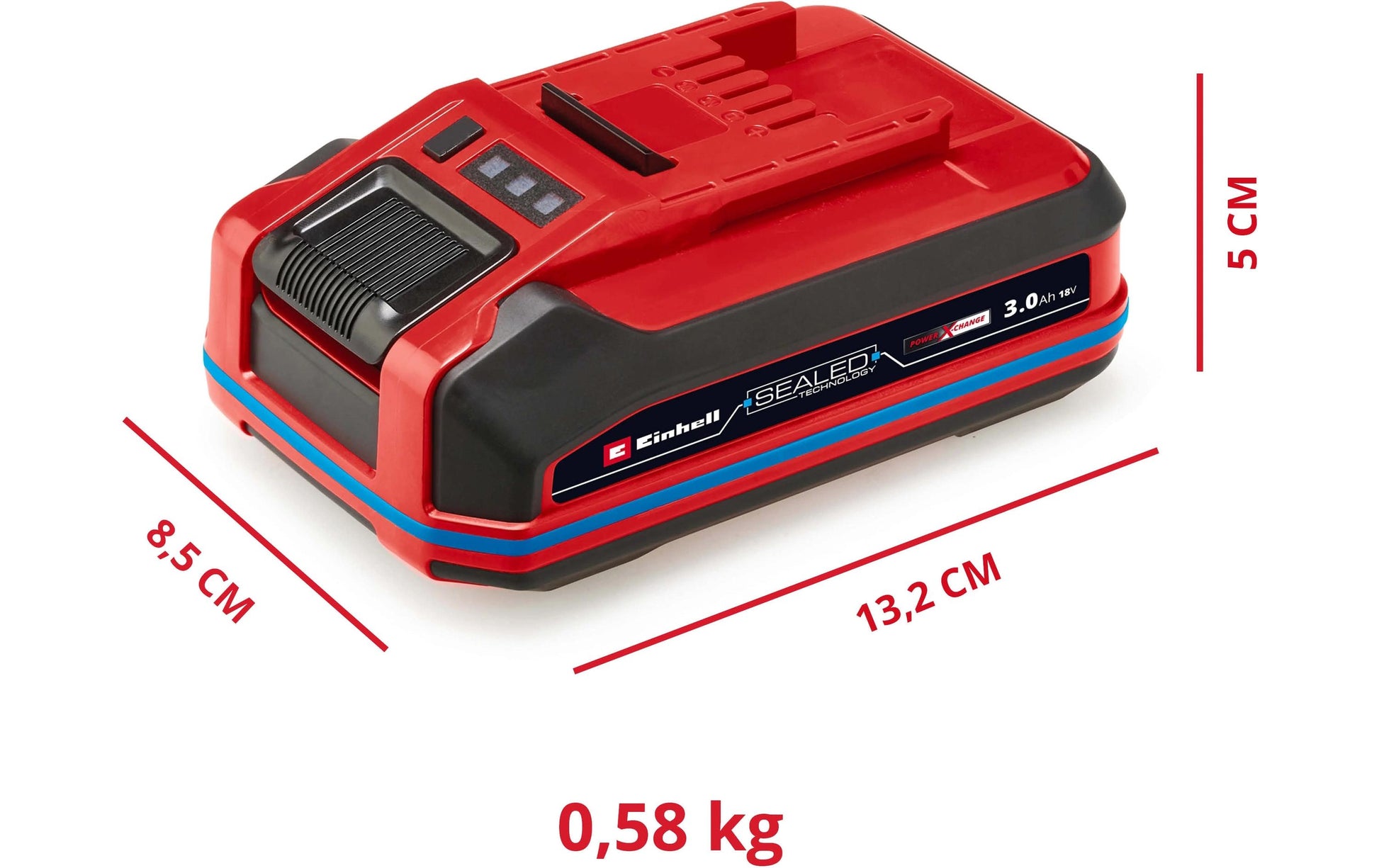 Einhell Ersatzakku Li-Ion 3000 mAh, 18 V – für Einhell Power X-Change