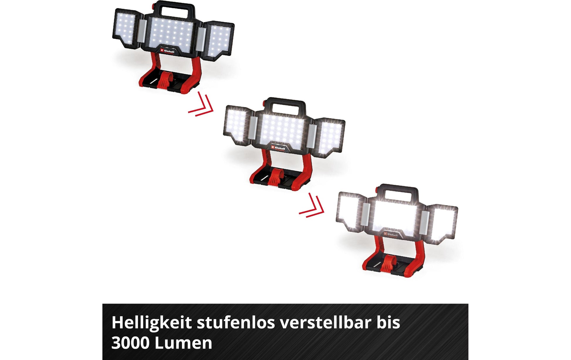 Einhell professional Akku-Leuchte TP-CL 18/3000 Li – für Einhell Power X-Change, rot, Ein/Aus-Schalter