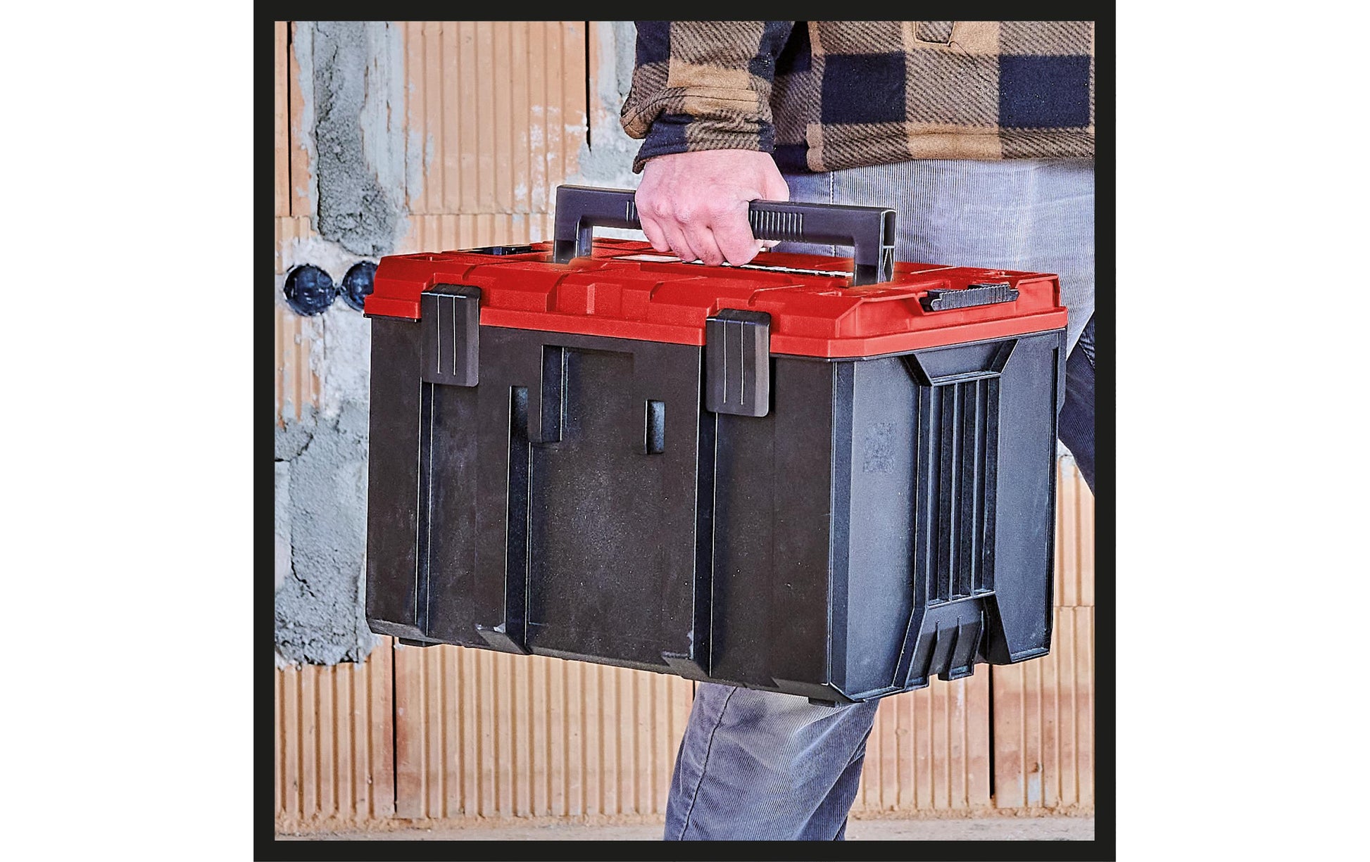 Einhell E-Case M Systemkoffer – bestückt, schwarz