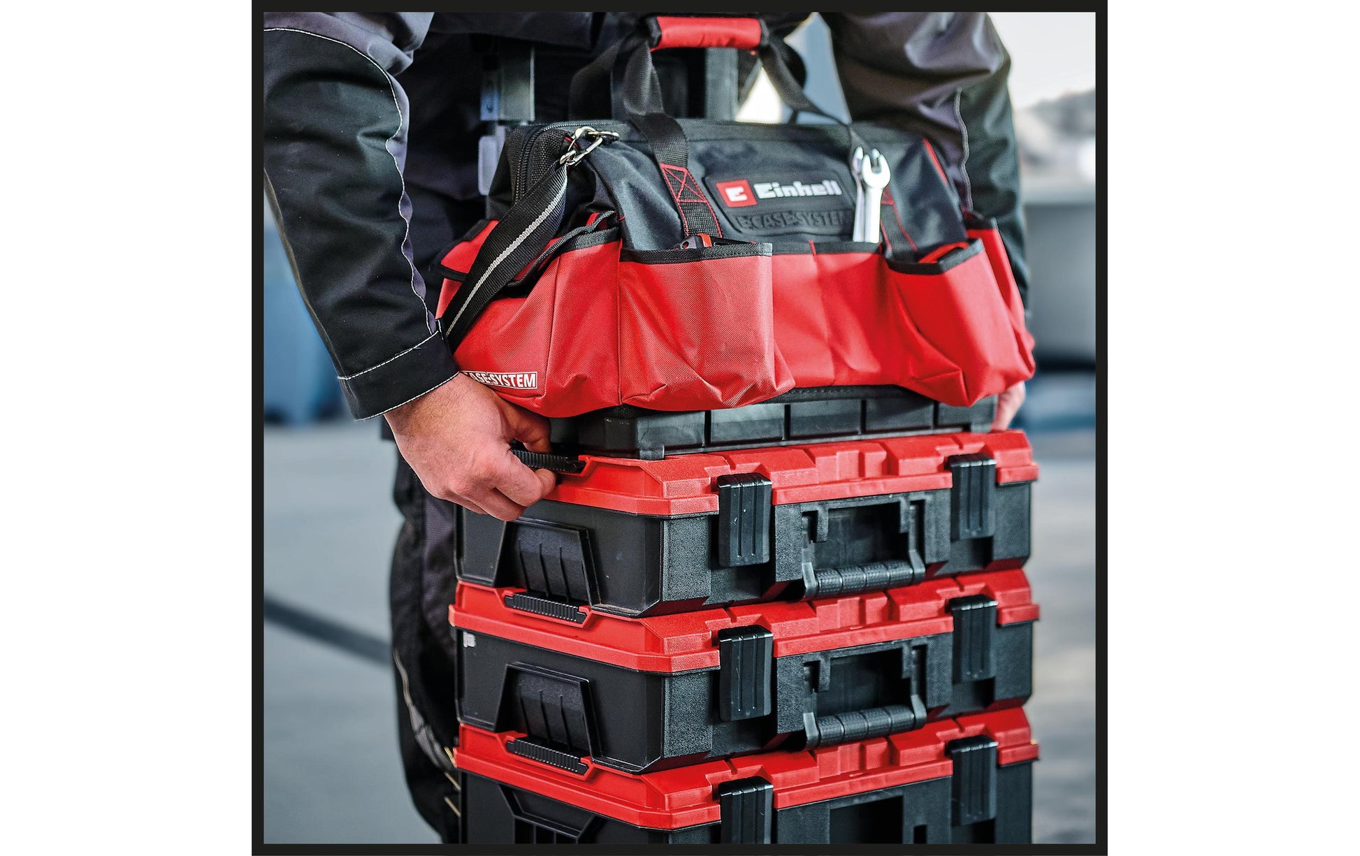 Einhell Werkzeugtasche – bestückt, rot