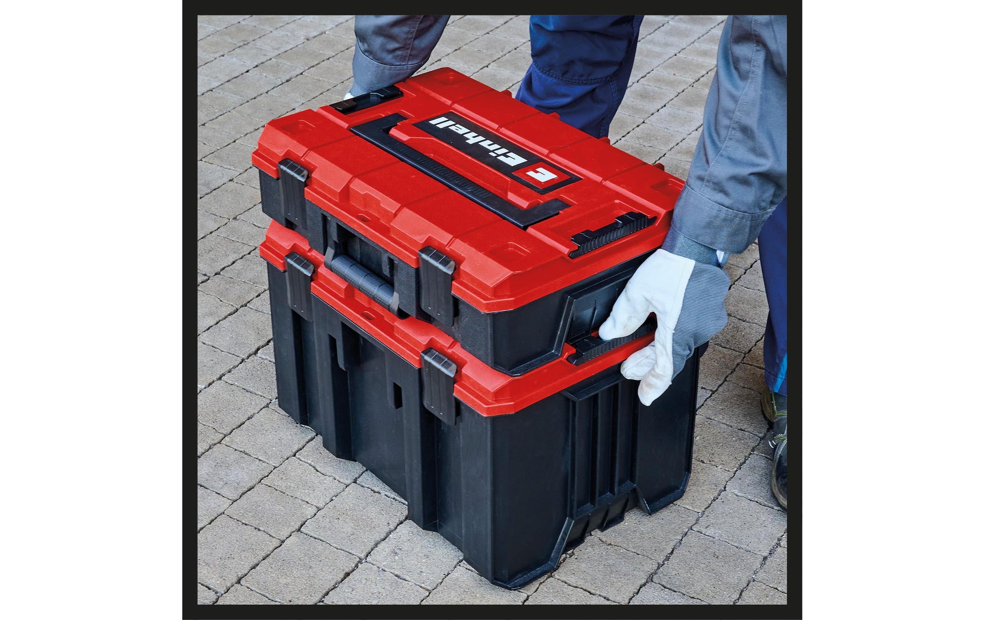 Einhell E-Case M Systemkoffer – bestückt, schwarz