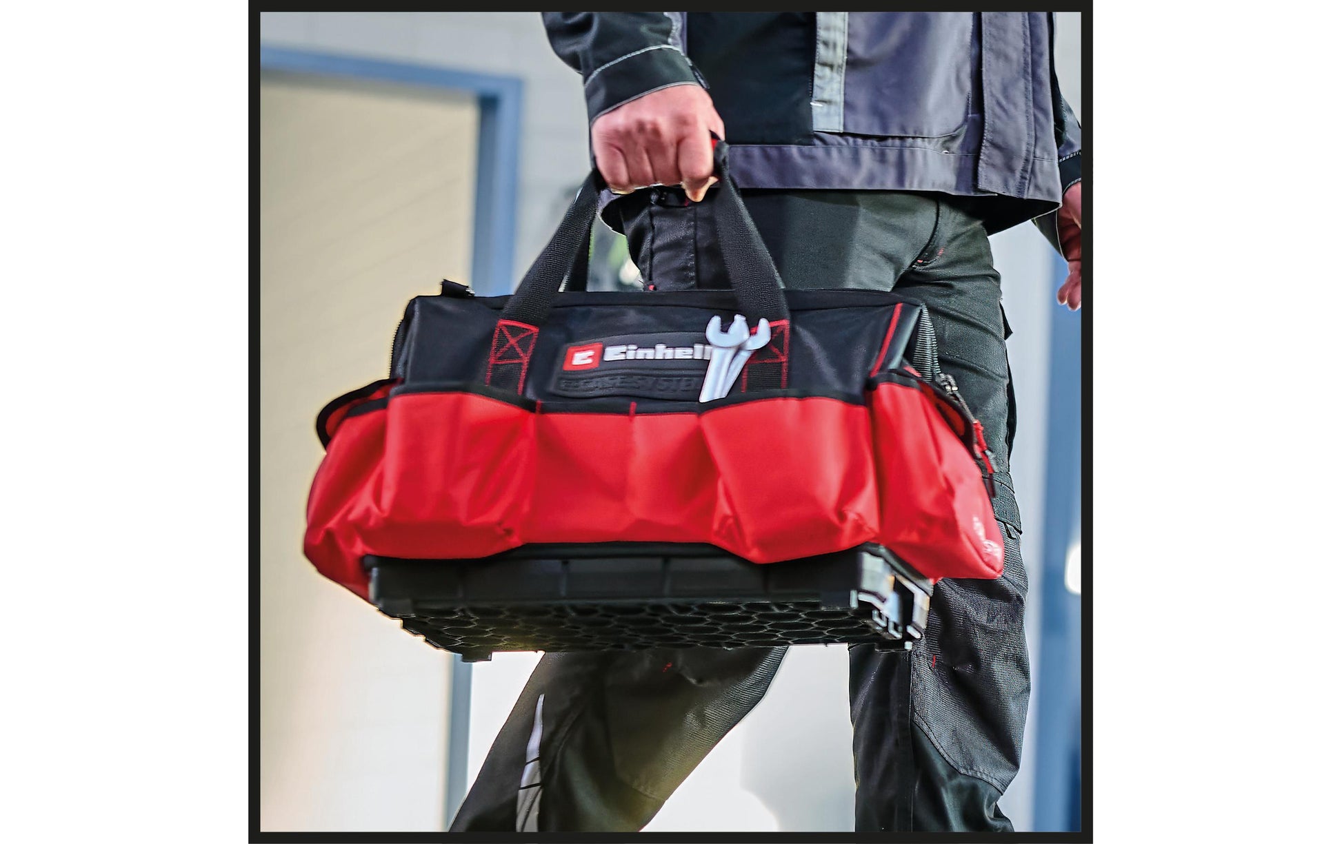 Einhell Werkzeugtasche – bestückt, rot