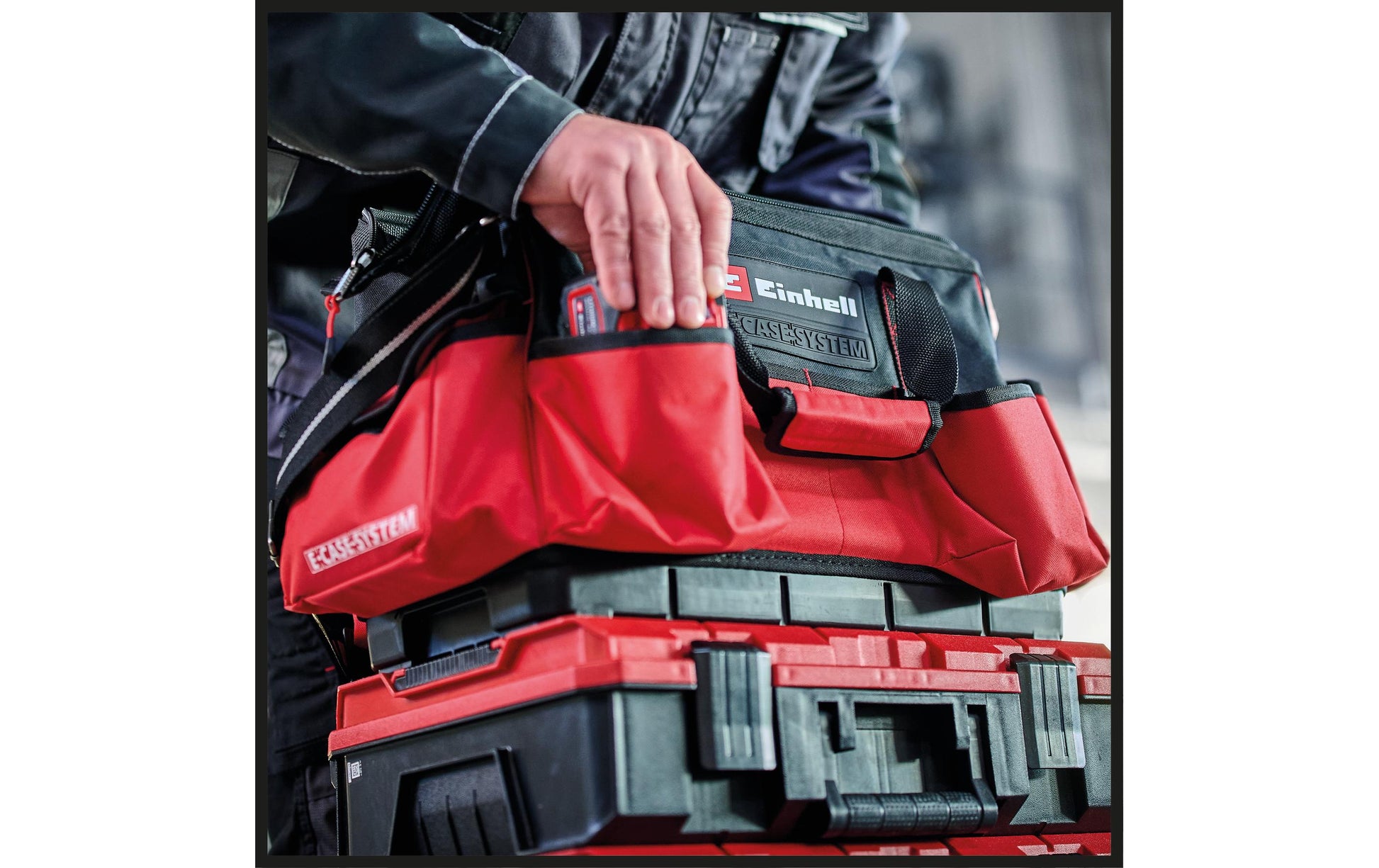 Einhell Werkzeugtasche – bestückt, rot