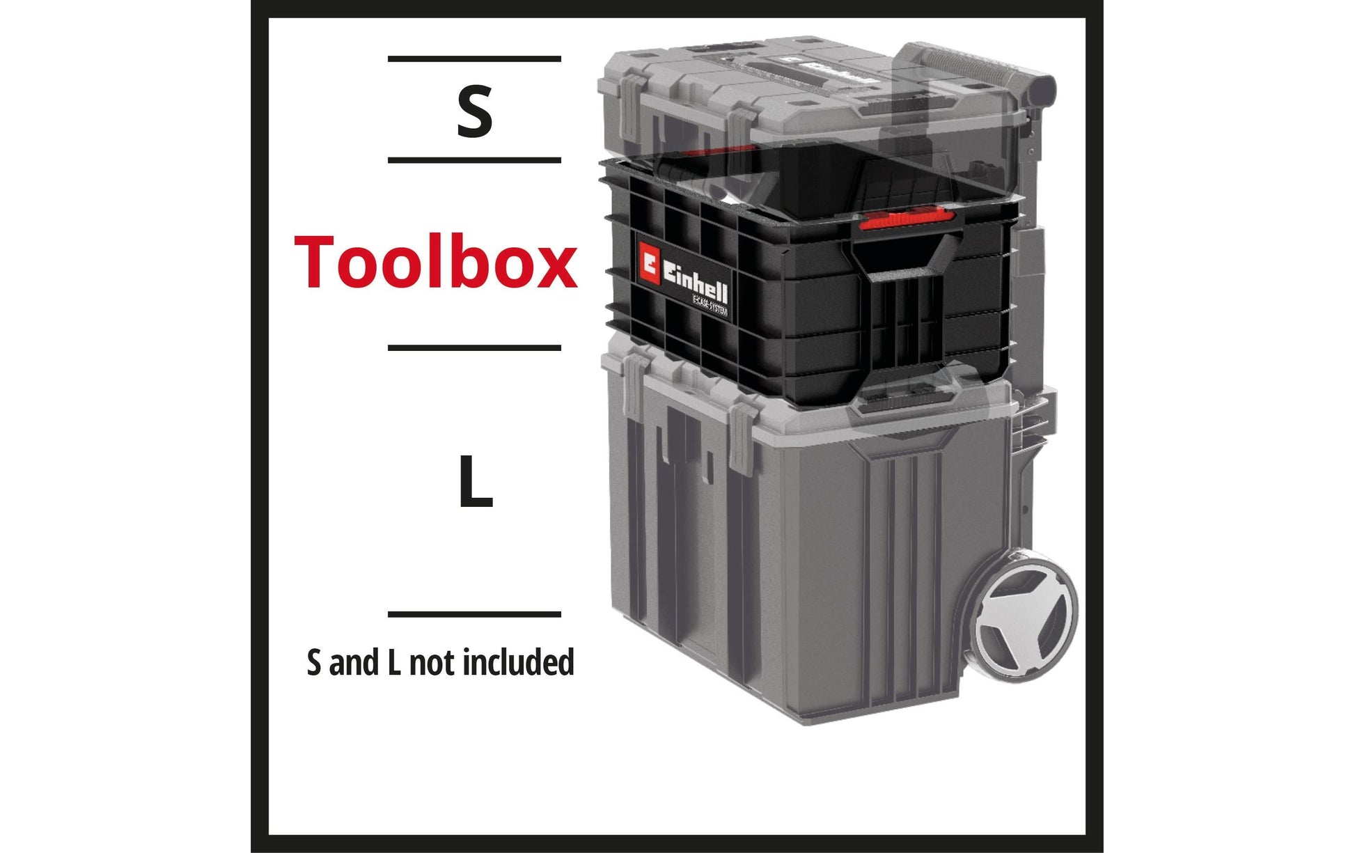 Einhell Systemkoffer – bestückt, schwarz