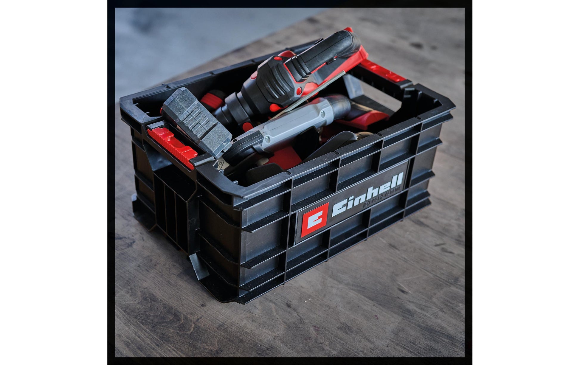 Einhell Systemkoffer – bestückt, schwarz