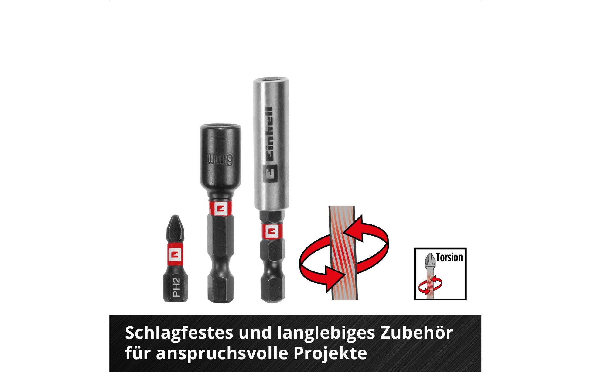 Einhell M-CASE – Schrauberbit-Set HEX, 39-teilig, Box, LS
