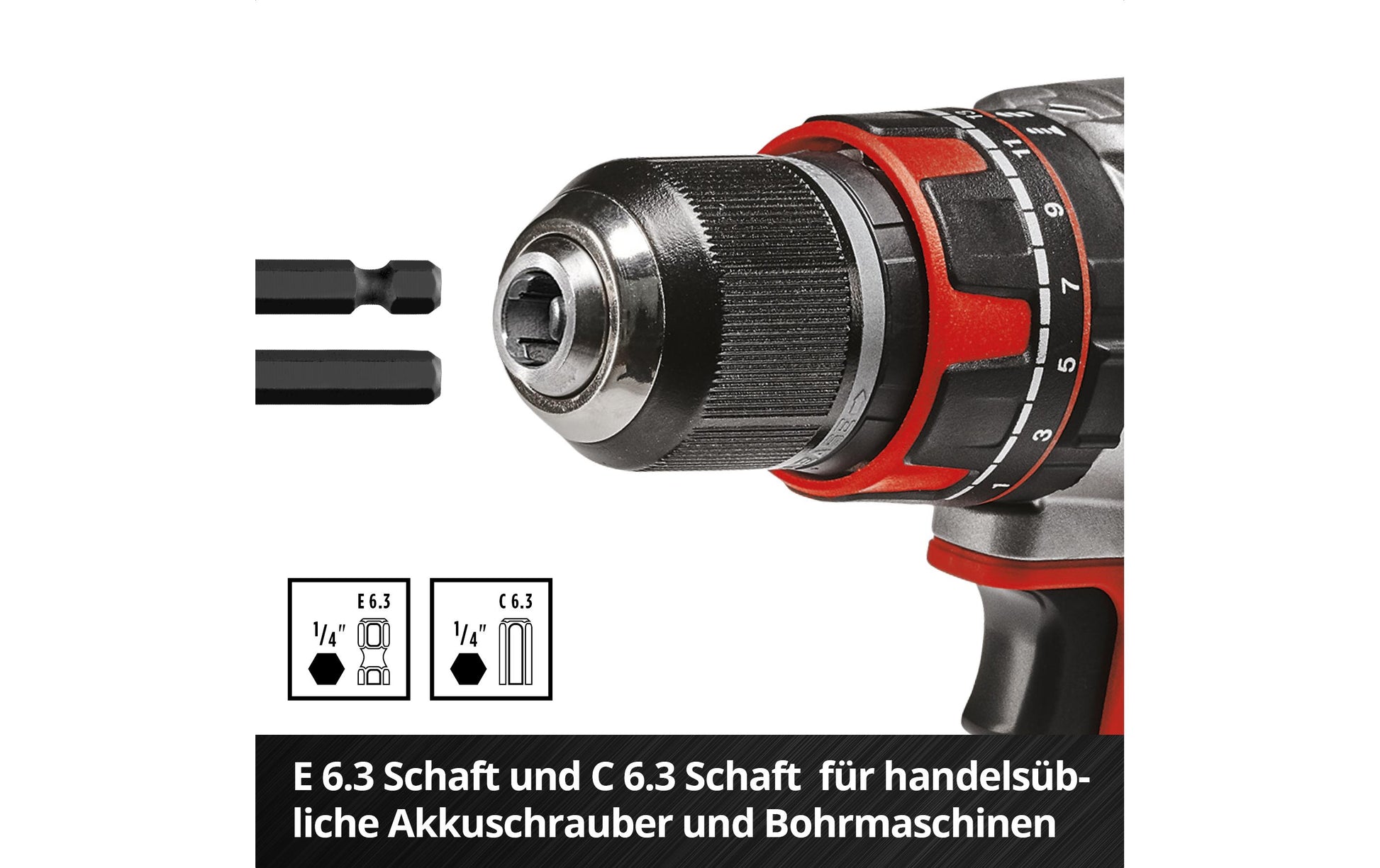 Einhell Bit-Set, Sechskant, L-CASE LS, 40 Stk.