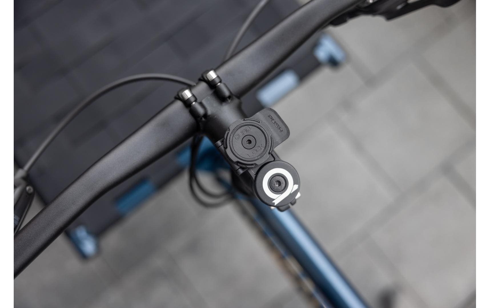 Quad Lock Stem Cap Mount – Fahrrad-/Motorrad-Halterung – Lenker, neigbar – Schwarz