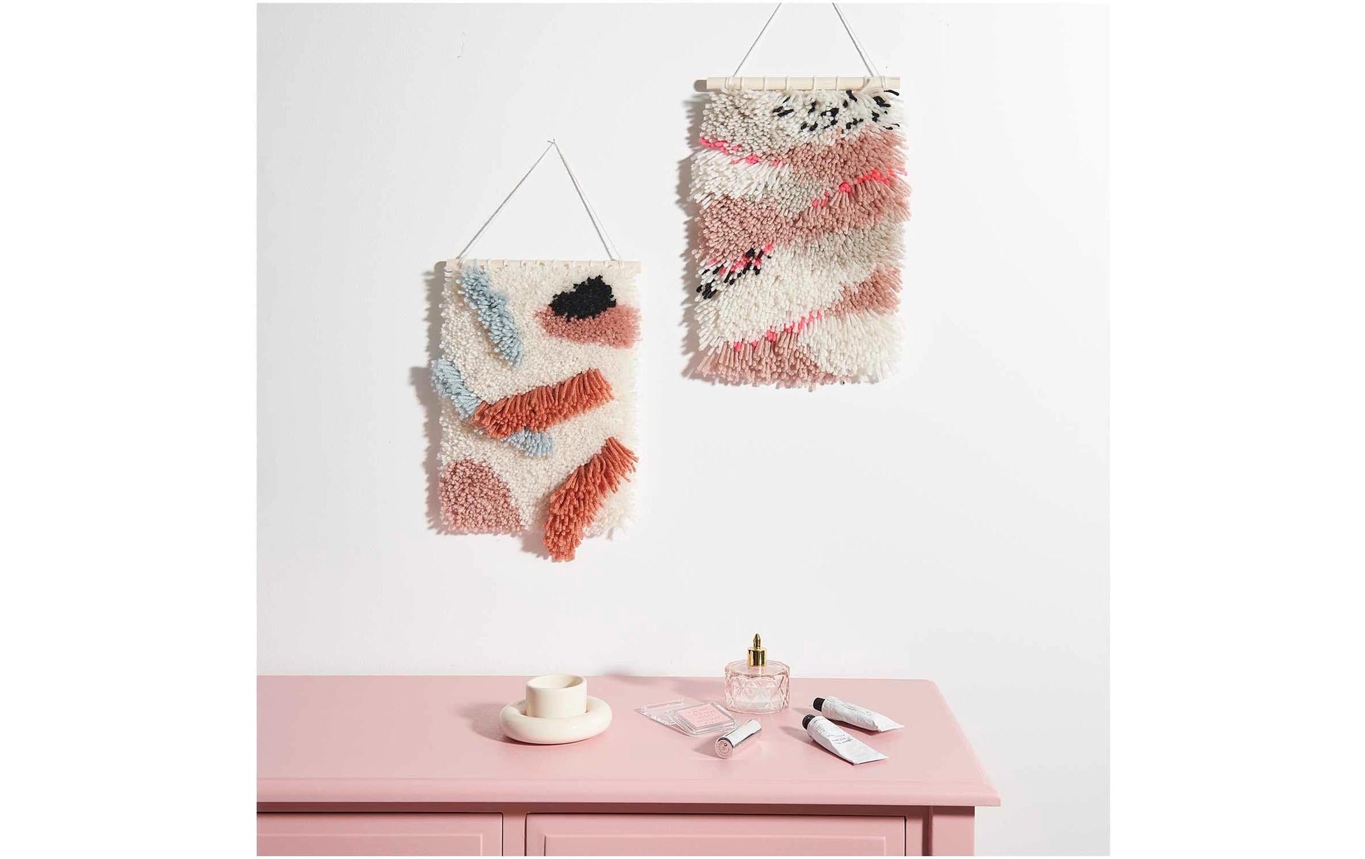 Rico Design Hooki Hooki – Makramee-Set – Wandbehang Steine – 20 × 30 cm – ab 8 Jahren