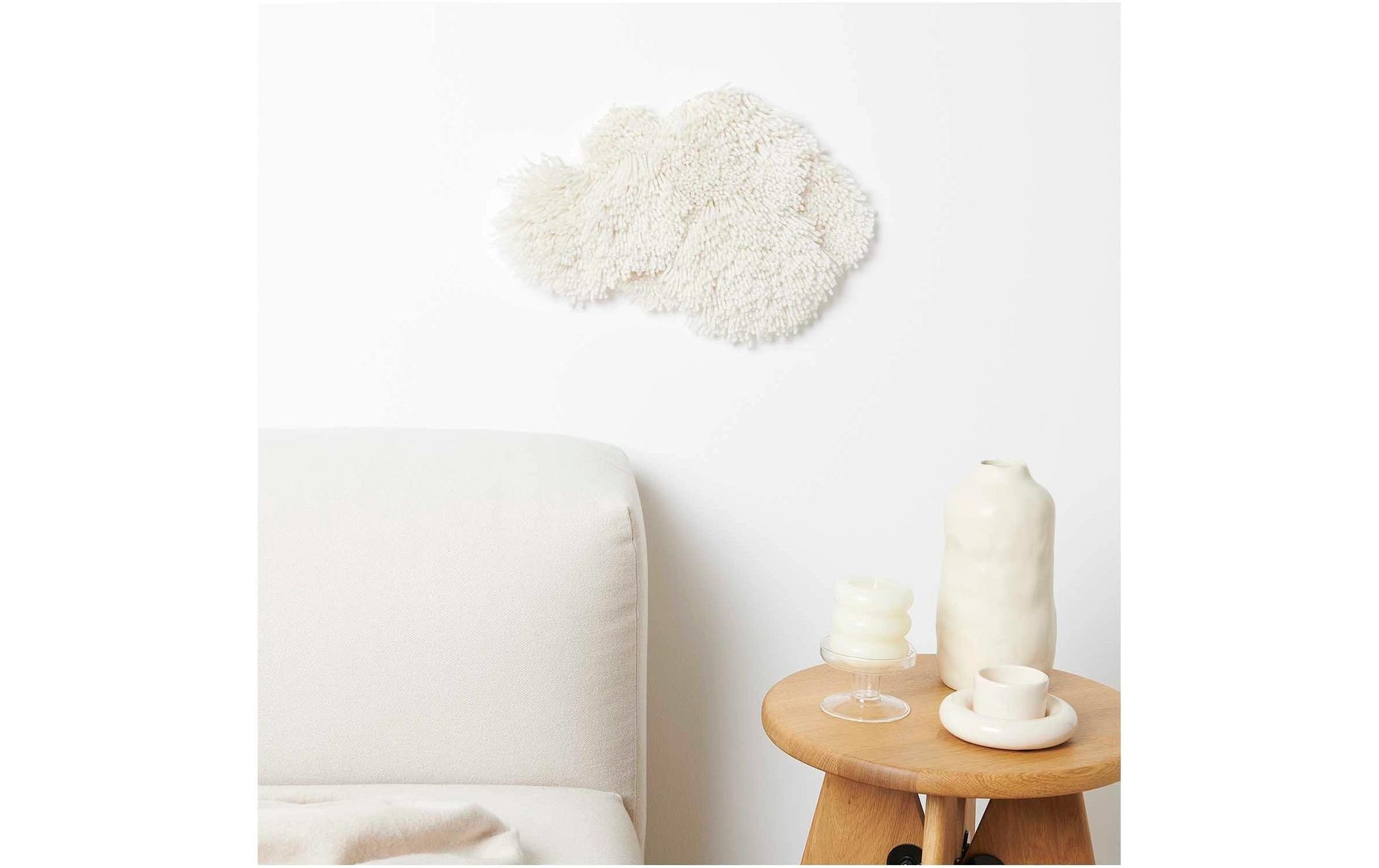 Rico Design Hooki Hooki – Makramee-Set – Wandbehang Wolke – 41 × 26 cm – ab 8 Jahren