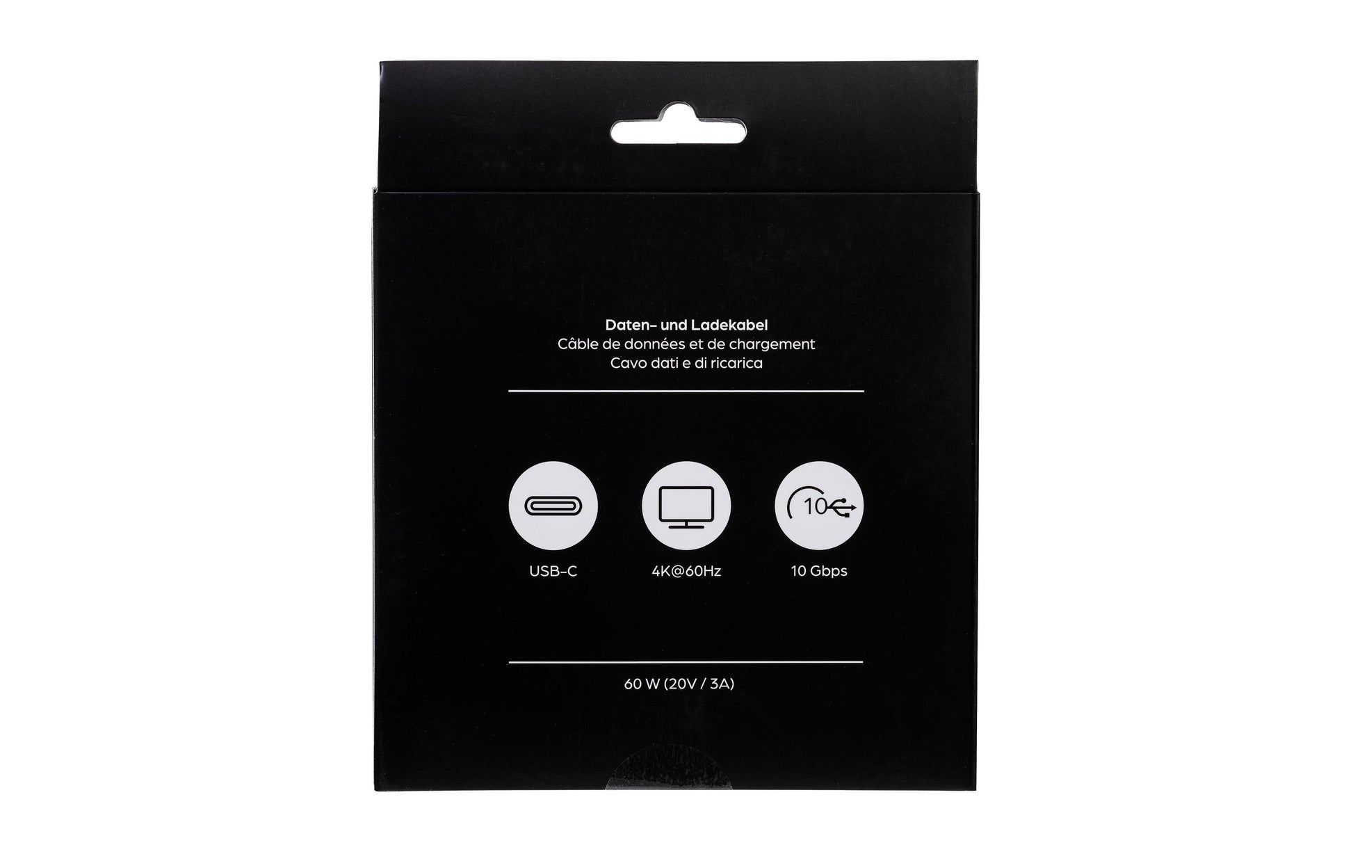 ONIT USB-C auf USB-C Kabel – USB4 20 Gbit/s – 5 m – PD 60 W – Textilmantel, Abgewinkelt – Schwarz/Grau