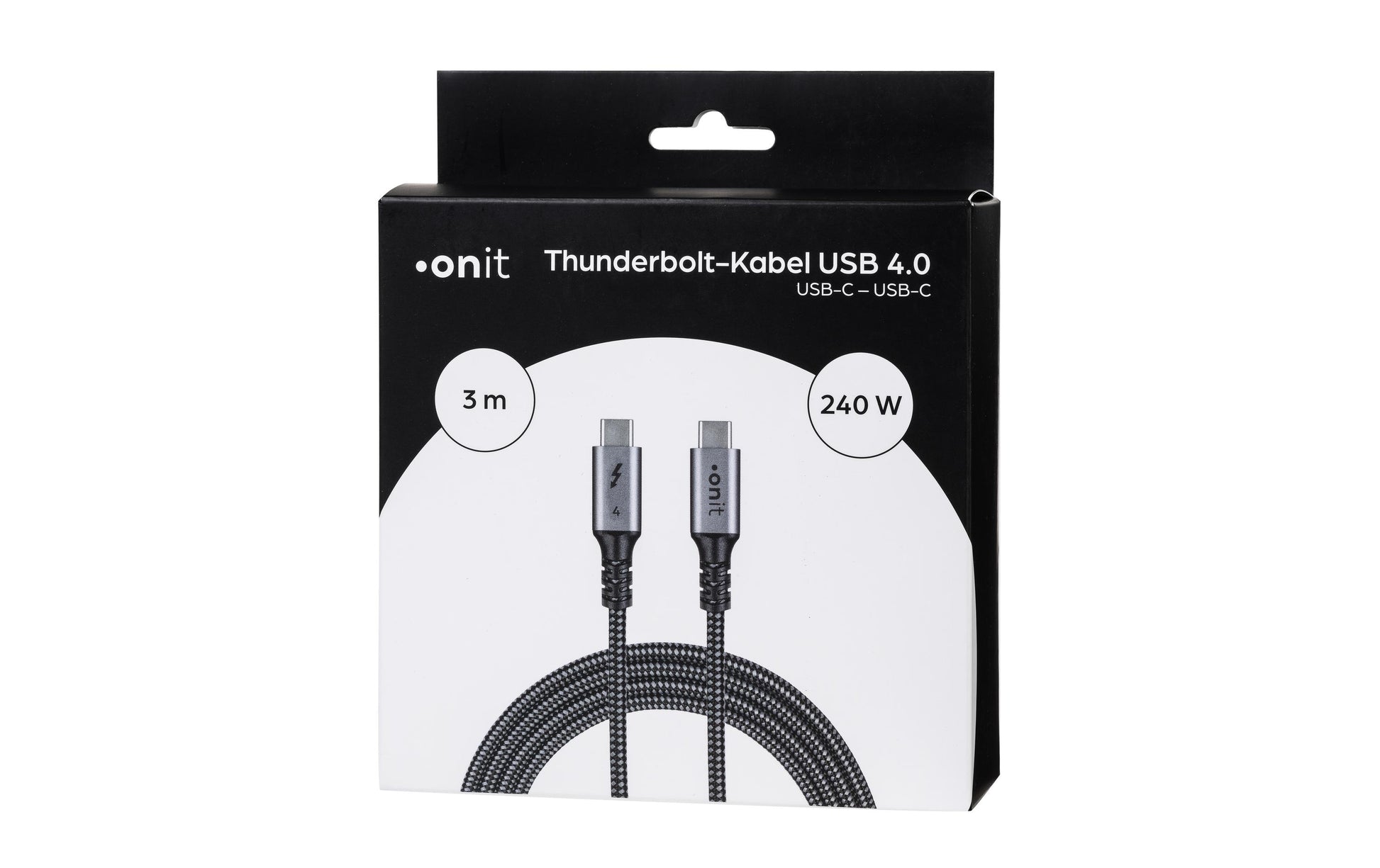 ONIT USB-Kabel, USB-C zu USB-C, 3 m, USB4, Lade-/Datenkabel