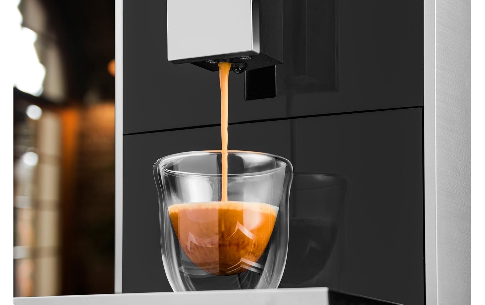 Trisa Crema One Touch 6220.4245 Kaffeevollautomat – 1,2 l, 130 g Bohnenbehälter, 19 bar, schwarz/silber