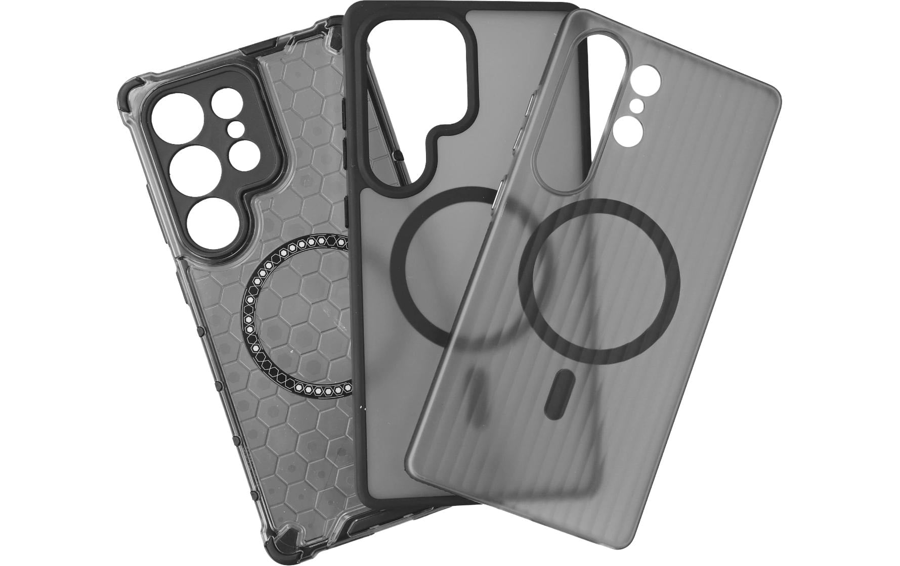 4smarts Backcover – für Samsung Galaxy S25 Ultra – grau/transparent – TPU/PC