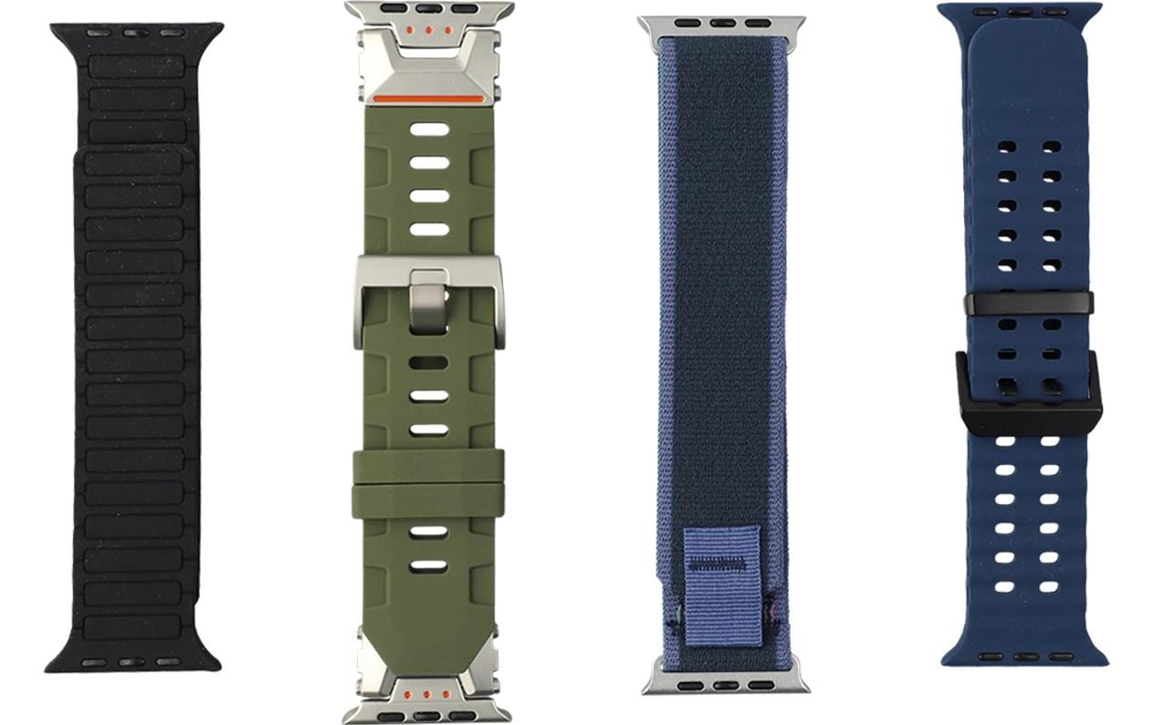 4smarts Alpha – Armband – für Apple Watch (diverse Grössen), Mehrfarbig, 4er Set