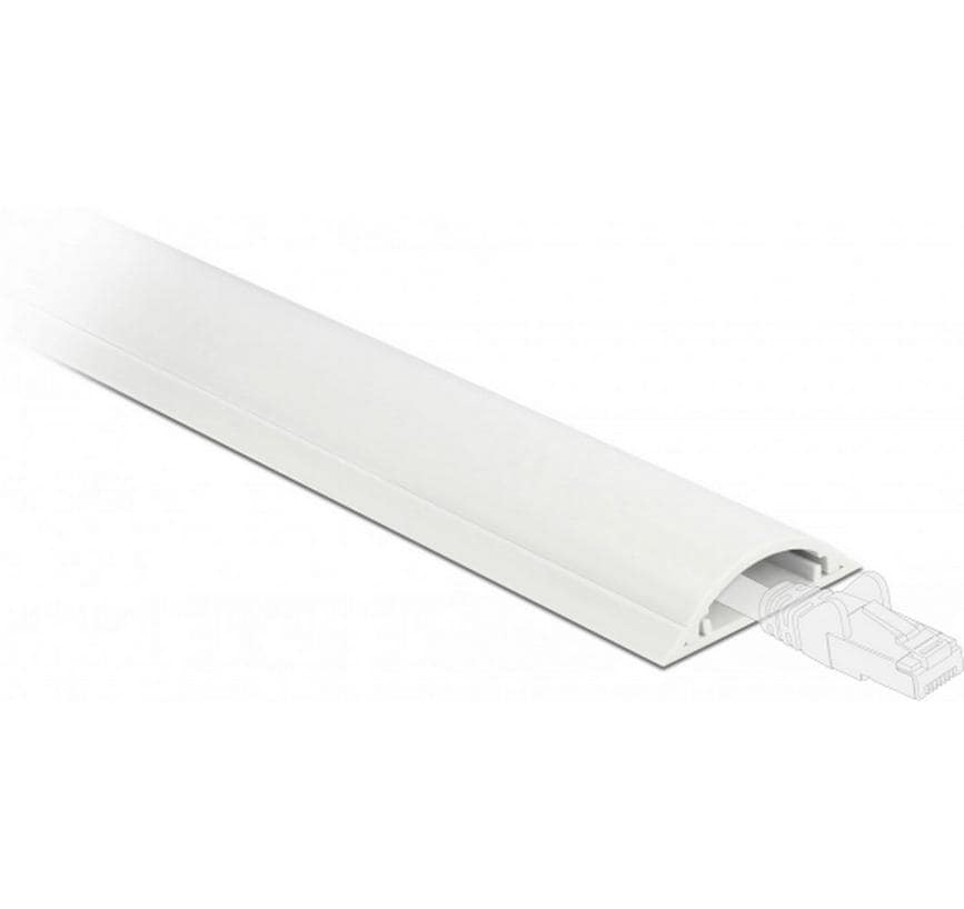DeLOCK Wandkanal – 50 × 12 mm – 1 m – PVC – Weiss, selbstklebend, 1 Stk.