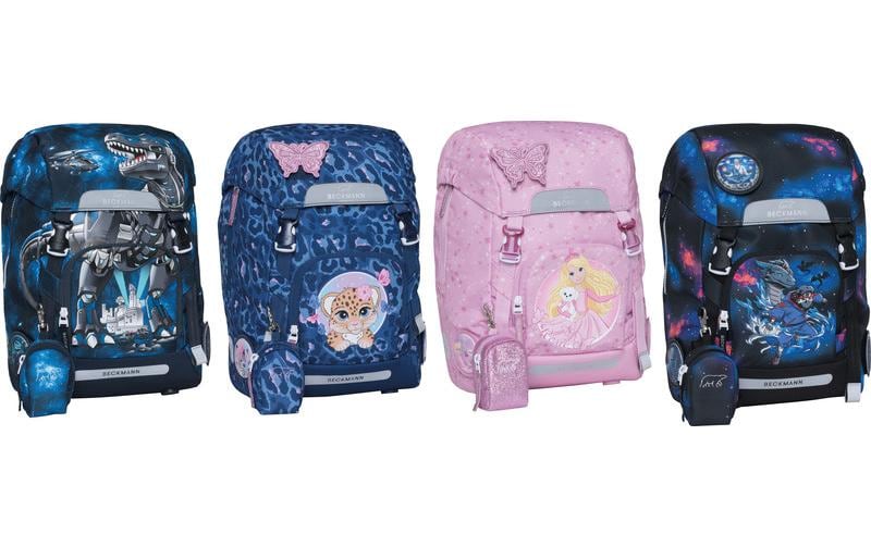 Beckmann Schulrucksack Classic – Tiger, Rosa – 24×37×25 cm – 940 g